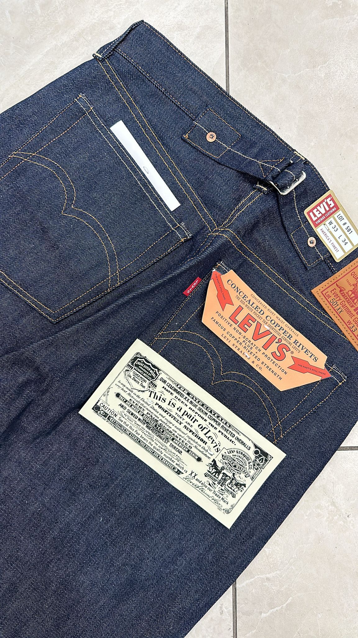 Levi's Vintage Clothing LVC Levi's Vintage Clothing 1937 501XX BigE Selvedge Jeans Size US 33 - 3 Thumbnail