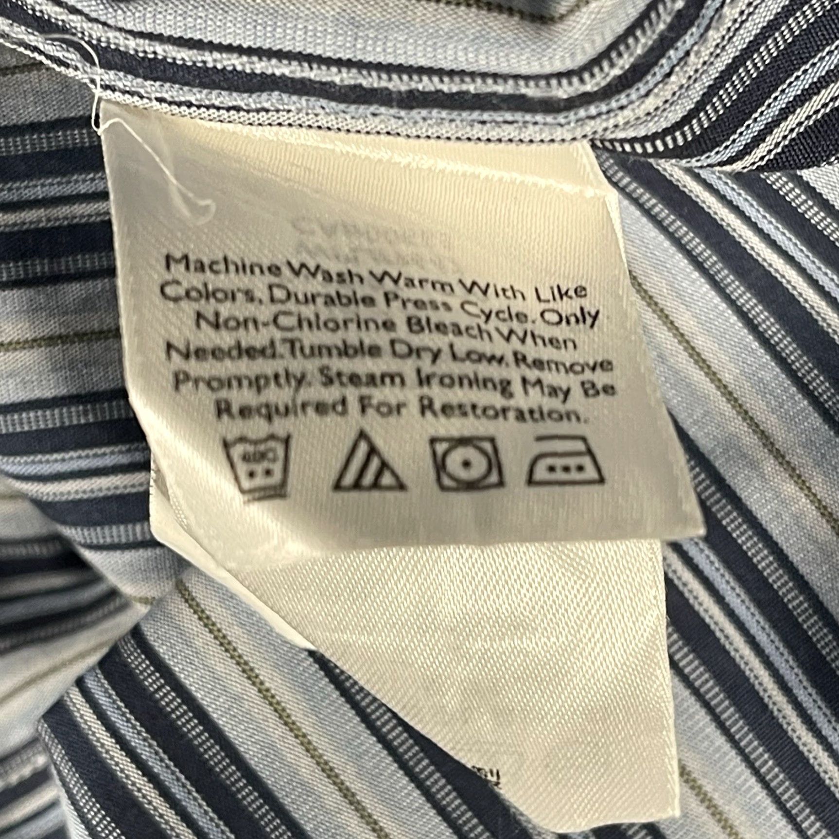 Eddie Bauer Eddie Bauer Mens Dress Shirt Long Sleeve Button-Down Stripe LT Blue Gray Multi-Color Size US L / EU 52-54 / 3 - 6 Thumbnail