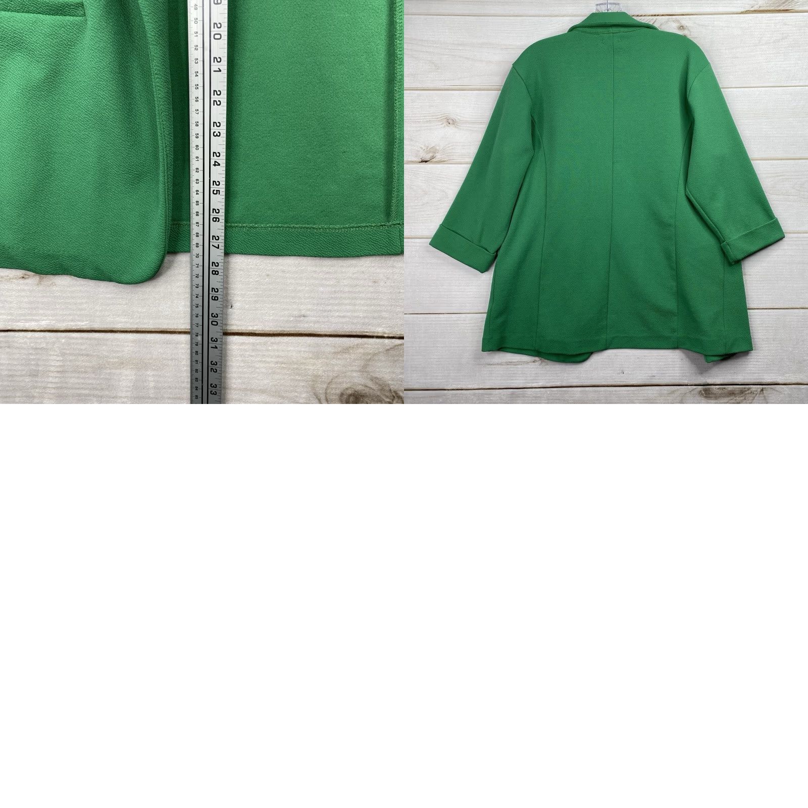 Vintage Maurices Womens Jacket Short Open Front 3/4 Sleeve Knit Black Solid XXL Blazer Size M / US 6-8 / IT 42-44 - 8 Thumbnail