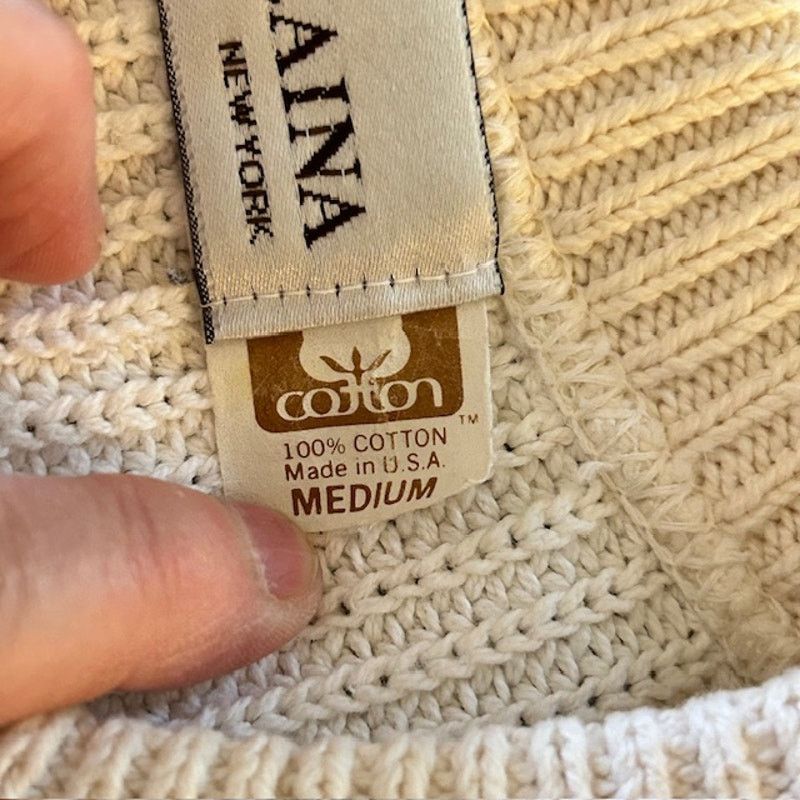 Other Teal Traina New York Vintage Cream Knit Sweater Size M Size US M / EU 48-50 / 2 - 5 Thumbnail