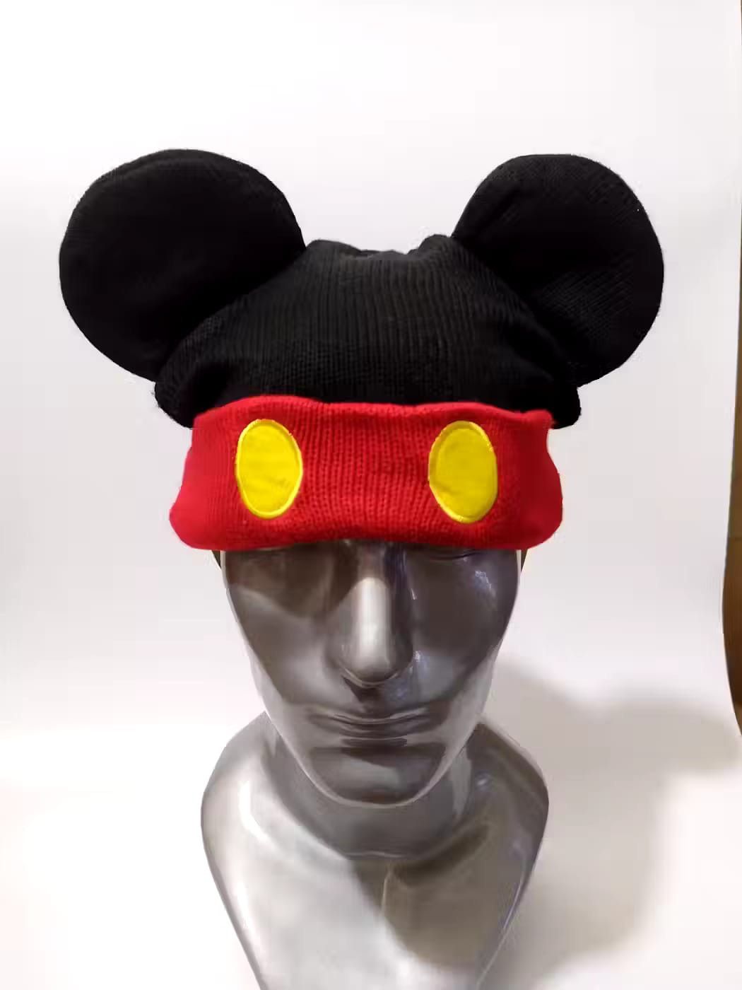 image of Bunny Horn Devil Mickey Beanie Hats Disney in Mix, Men's