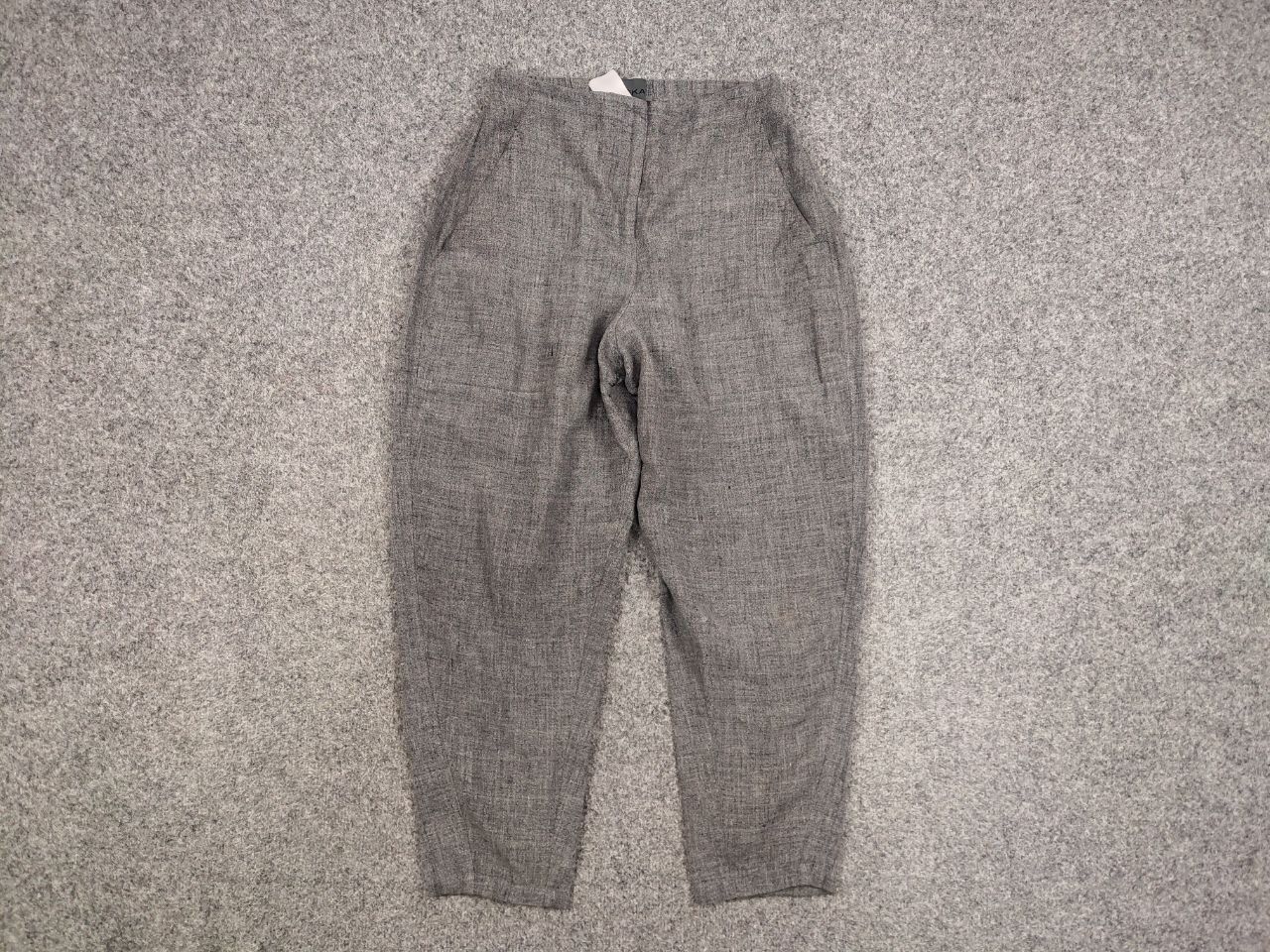 Japanese Brand Oska germany Design Gray Linen Trouser Baggy Pants Size 28" / US 6 / IT 42 - 8 Thumbnail