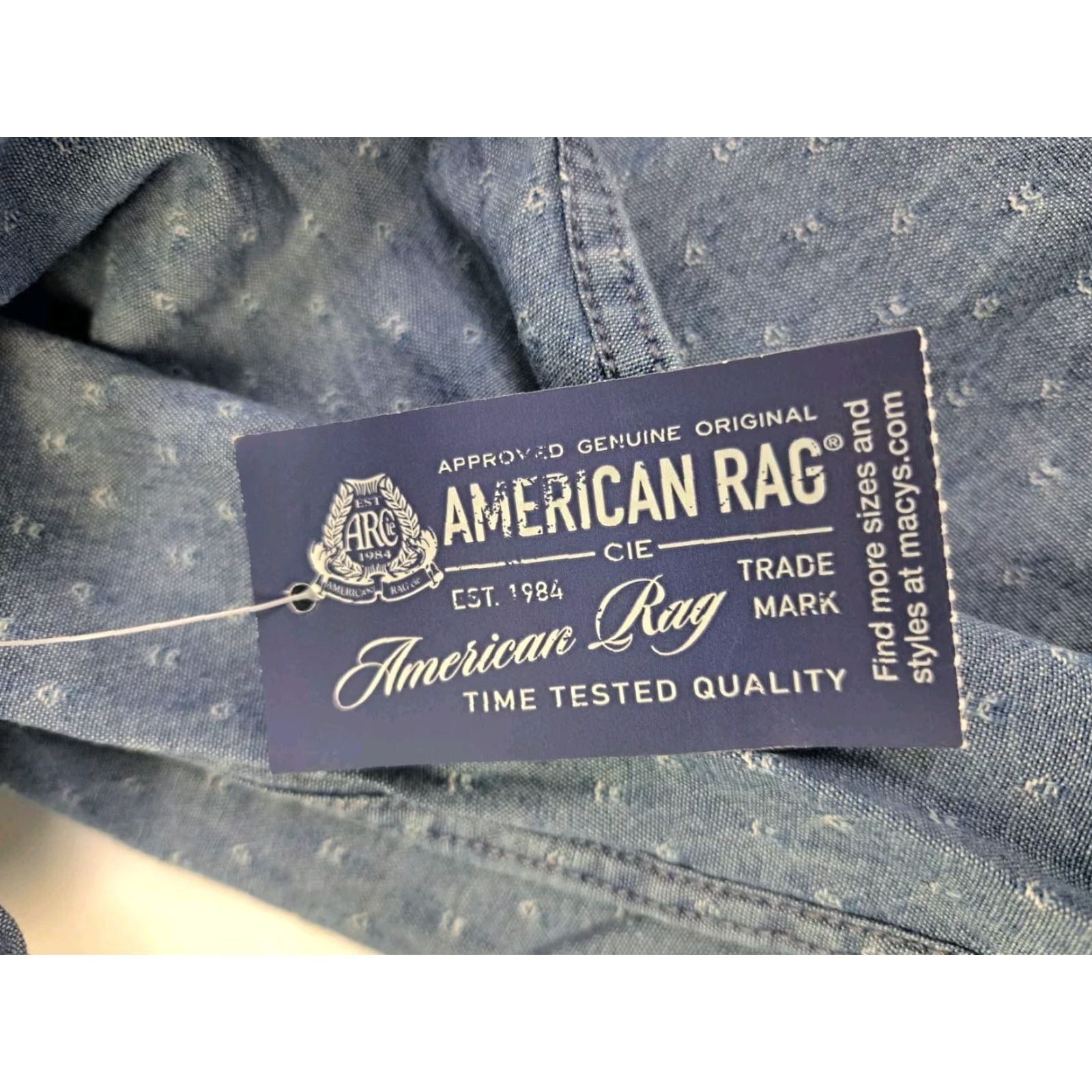 Vintage American Rag Shirt Mens Blue Long Sleeve Button-Up Size L Size US L / EU 52-54 / 3 - 6 Thumbnail