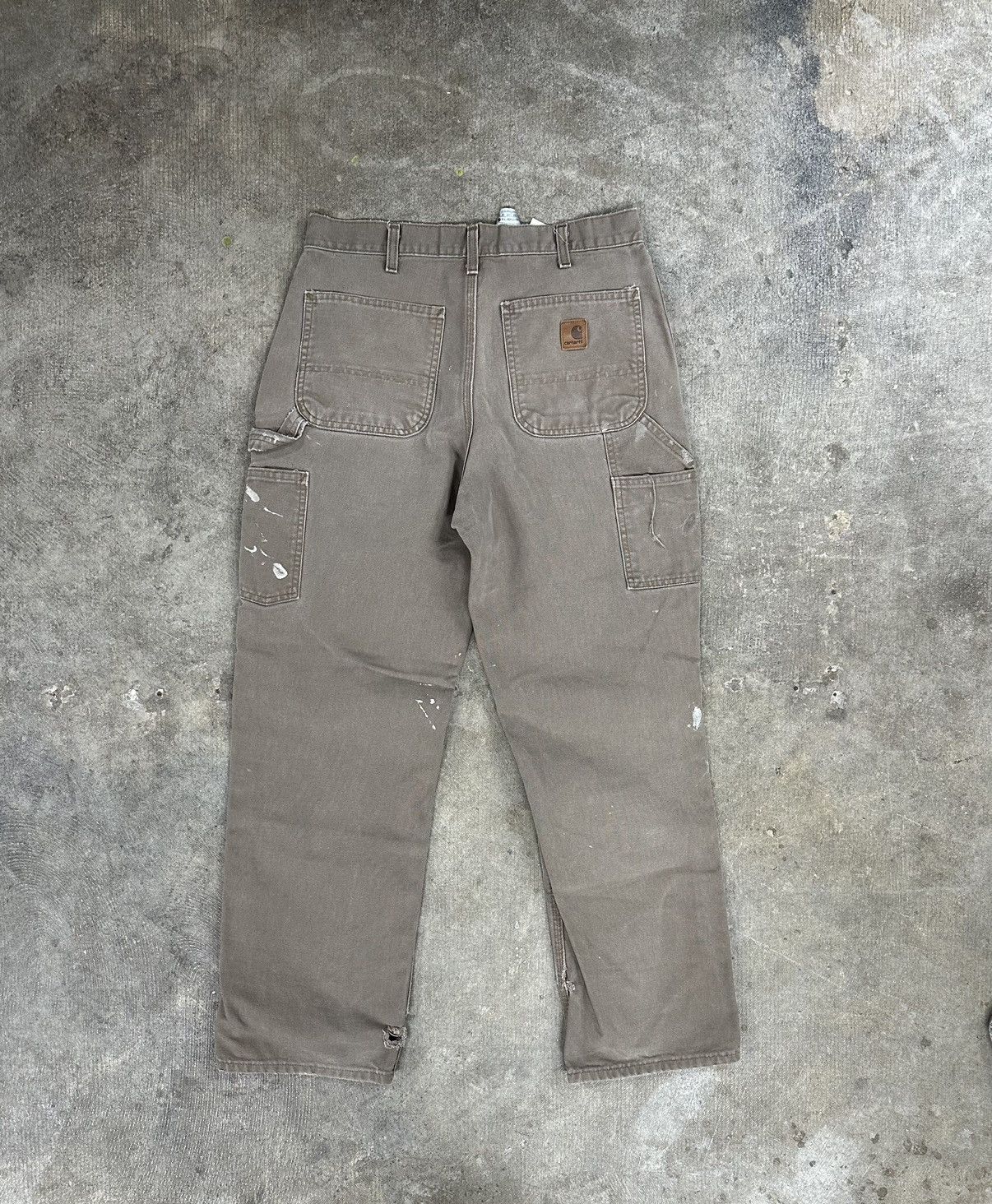 Carhartt × Vintage Crazy Y2K Brown Carhartt Dungaree Workwear Pants 32x32 Size US 32 / EU 48 - 2 Thumbnail