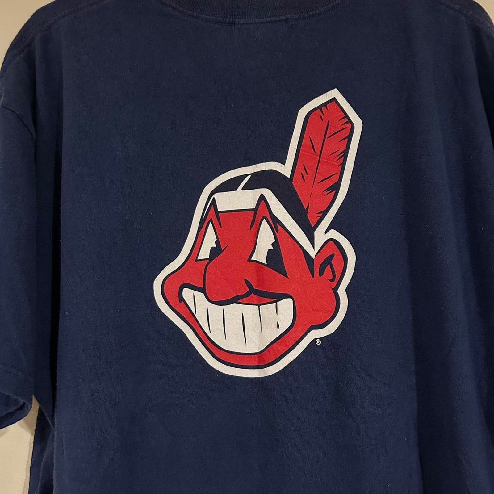 Nike Nike Cleveland Indians Baseball Center Swoosh Shirt Size US XL / EU 56 / 4 - 4 Thumbnail