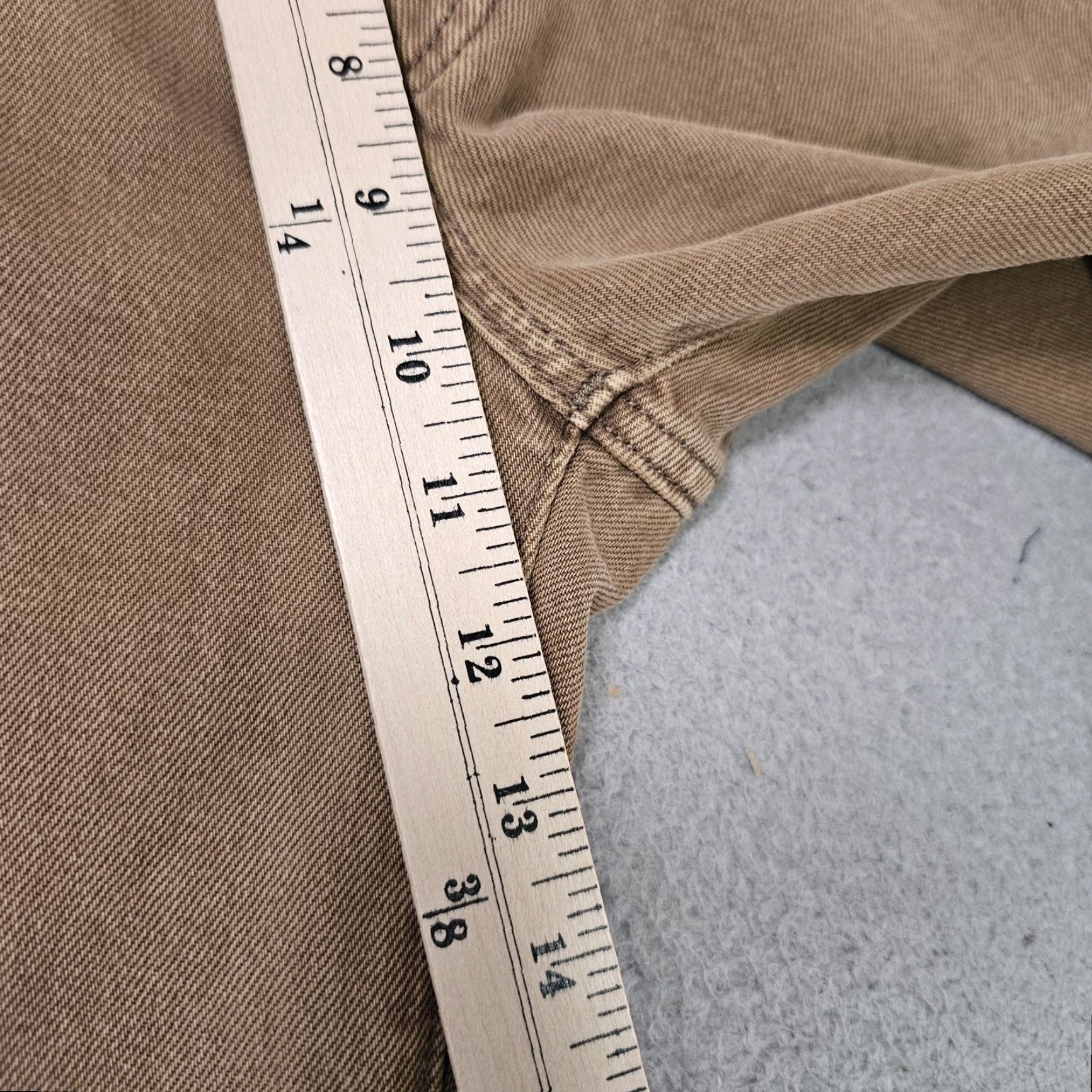 Abercrombie & Fitch VINTAGE Abercrombie & Fitch 90s Loose Jeans Mens 29x30 (Tag 29x32) Beige Straight Denim 5-Pocket Mens Size US 29 - 3 Thumbnail