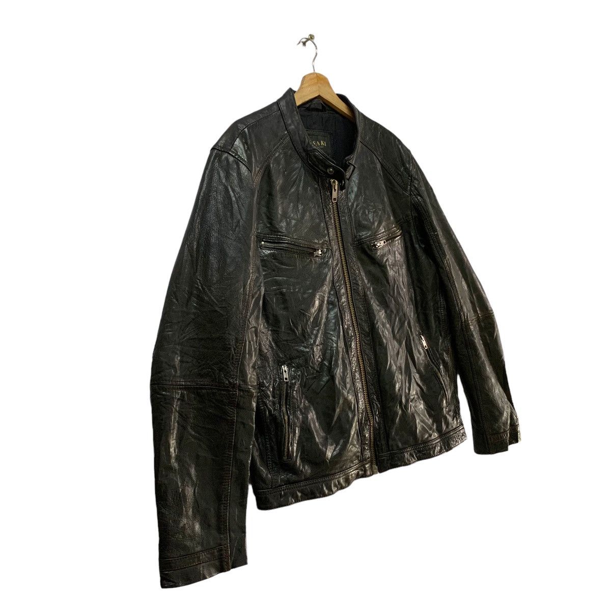 Genuine Leather Saki Sweden Motorcycles Leather Jacket Size US XL / EU 56 / 4 - 5 Thumbnail