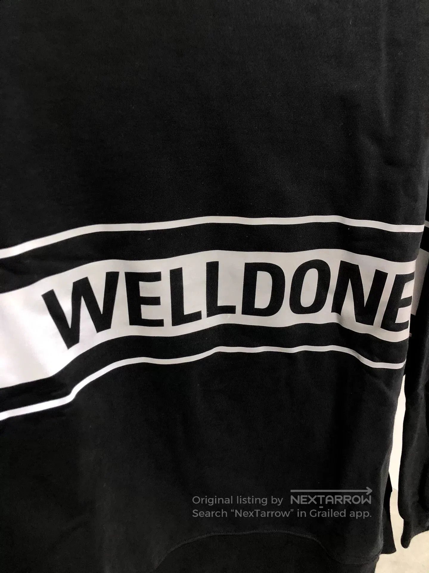 WE11DONE We11done Black Reflective Long Sleeve Sweatshirt. Size US S / EU 44-46 / 1 - 5 Thumbnail