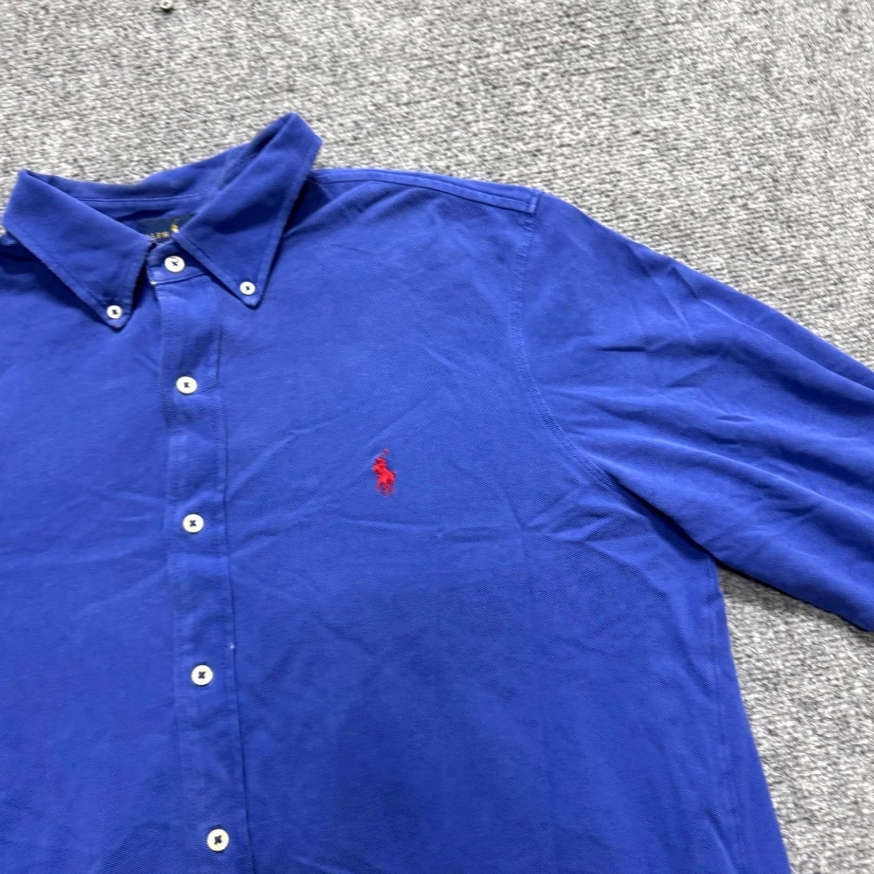 Ralph Lauren VINTAGE Ralph Lauren Polo Longsleeve Button Up Shirt Mens XL Blue Faded 90s Size US XL / EU 56 / 4 - 5 Thumbnail