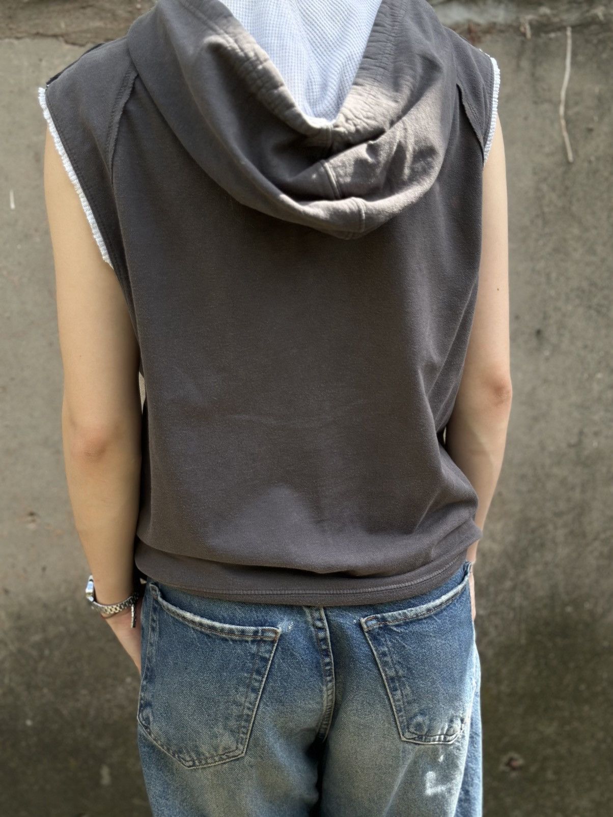 If Six Was Nine VTG Japanese Style Zip Tank Top With Hood Size M Distressed Size US M / EU 48-50 / 2 - 6 Thumbnail