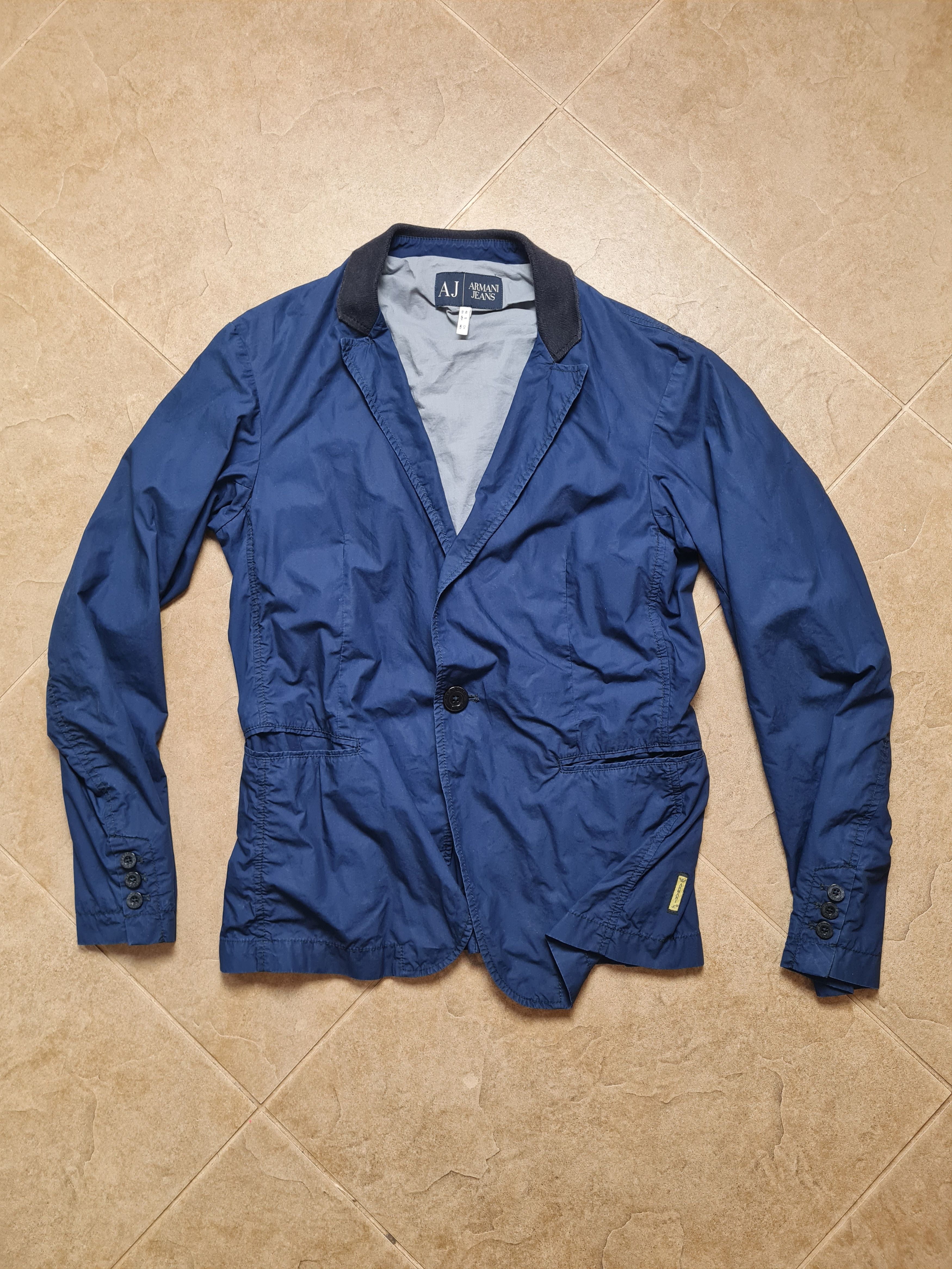 Armani Vintage Jackets ARMANI JEANS unisex Blazer Jacket Blue Size US S / EU 44-46 / 1 - 1 Thumbnail