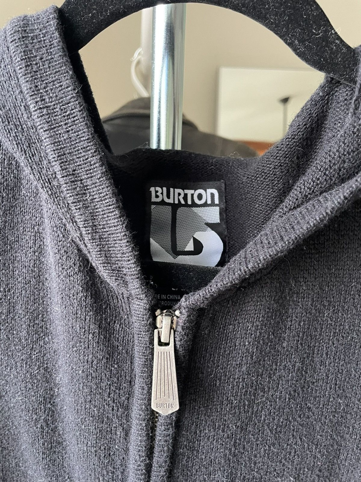 Burton × Vintage Vintage Burton Wool Cotton Blend Hoodie Size US L / EU 52-54 / 3 - 1 Thumbnail