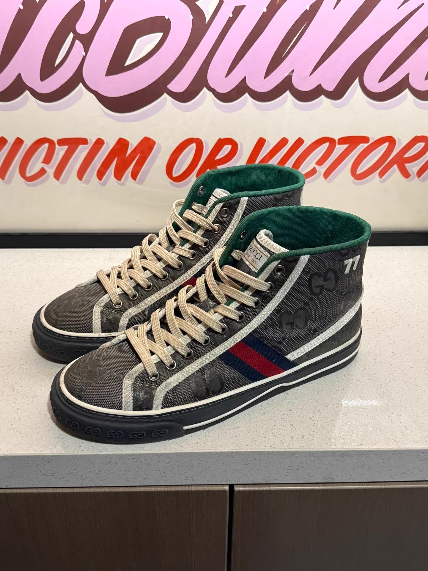 Gucci GUCCI Off The Grid High Top Casual Fashion Sneakers Ｑ20 Size US 7 / EU 40 - 1 Thumbnail