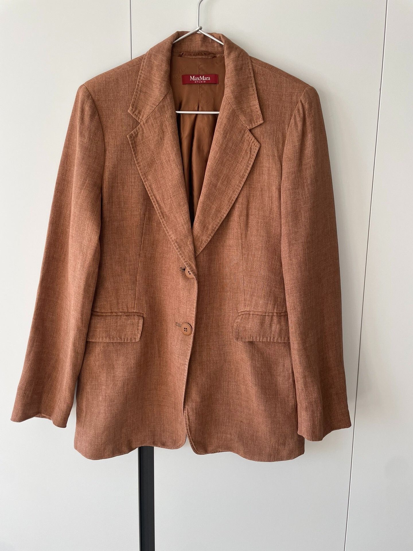 Max Mara Maxmara Studio Linen Casual Blazer Size M / US 6-8 / IT 42-44 - 1 Thumbnail