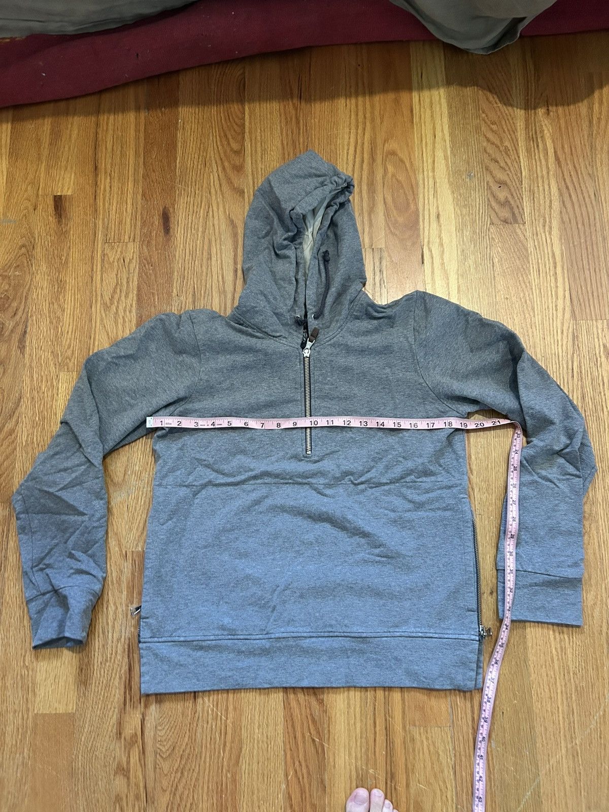 Eleventy Eleventy Gray Quarter Zip Sweatshirt With Side Zips Size US S / EU 44-46 / 1 - 4 Thumbnail