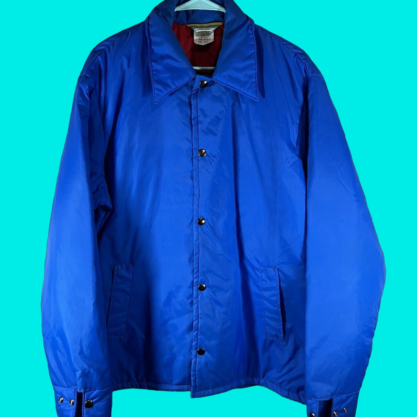 Walls VINTAGE Walls Jacket XL Men Blue 80s Quilted Liner Nylon Overcoat Size US XL / EU 56 / 4 - 1 Thumbnail
