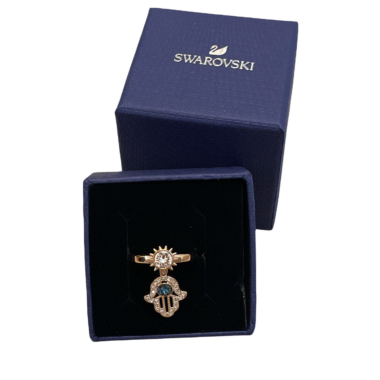 Swarovski Swarovski Symbolic Hamsa hand charm Rose Gold Ring 52 Size ONE SIZE - 1 Thumbnail