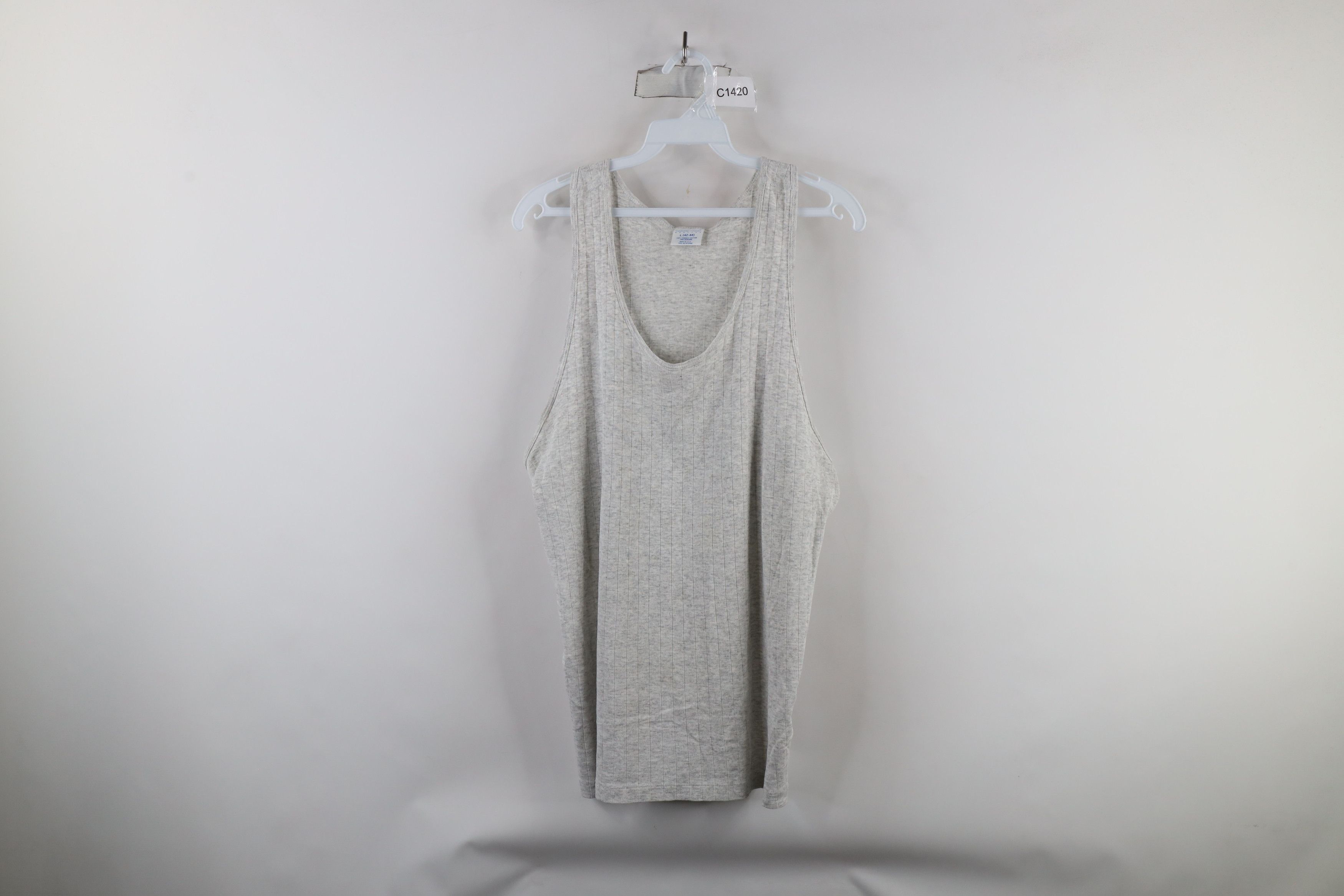 Vintage Vintage 90s Streetwear Ribbed Knit Tank Top T-Shirt USA Size US L / EU 52-54 / 3 - 1 Thumbnail