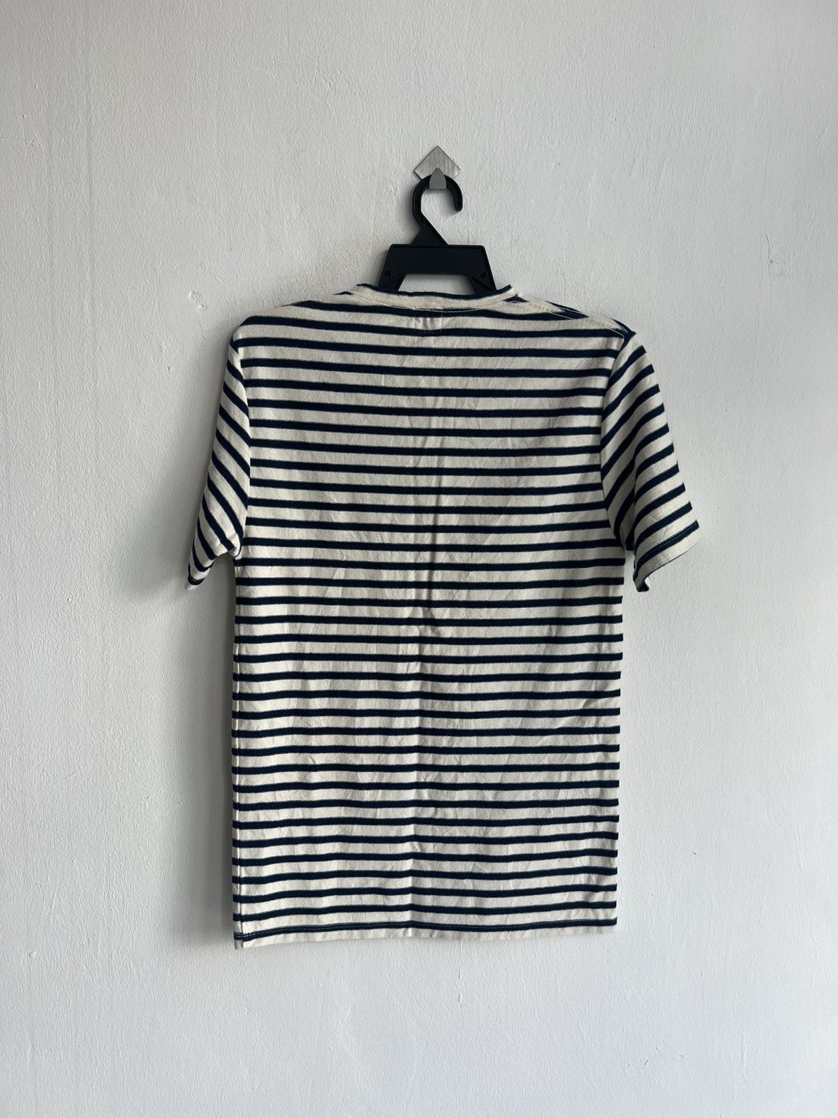 Orslow Orslow Japan Indigo Dyed Rockabilly Striped Pocket Tee Shirt Size US S / EU 44-46 / 1 - 3 Thumbnail