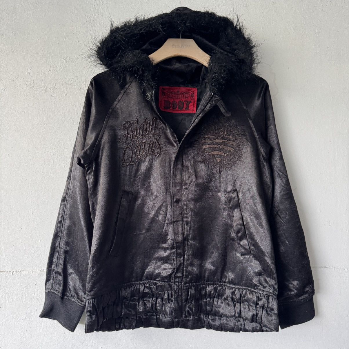 If Six Was Nine Vintage Algonquins Embroidery Logo Silk Fur Hoodie Size US S / EU 44-46 / 1 - 1 Thumbnail