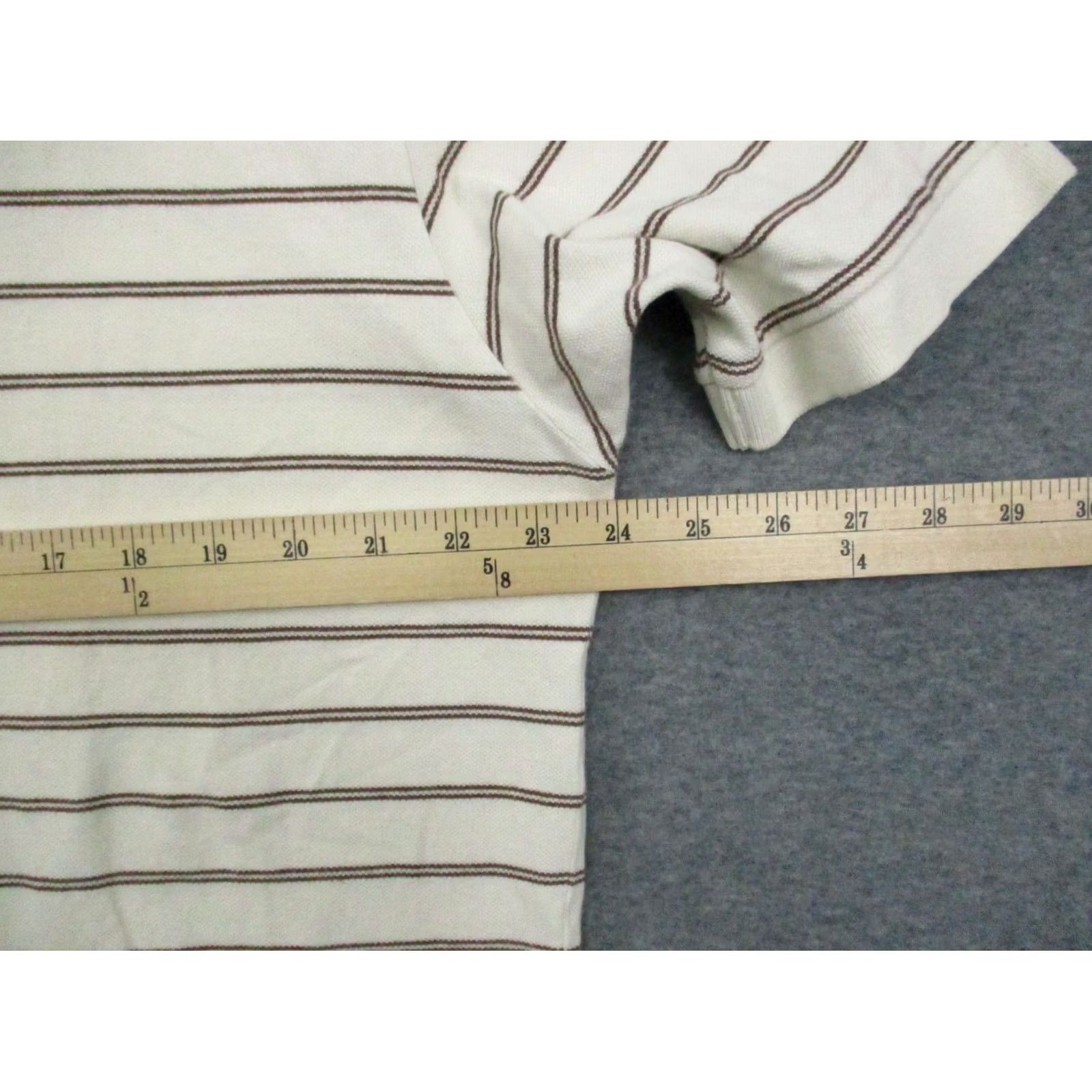 Polo Ralph Lauren Polo Ralph Lauren Shirt XL Men White Stripe Short Sleeve Green Pony Size US XL / EU 56 / 4 - 7 Thumbnail
