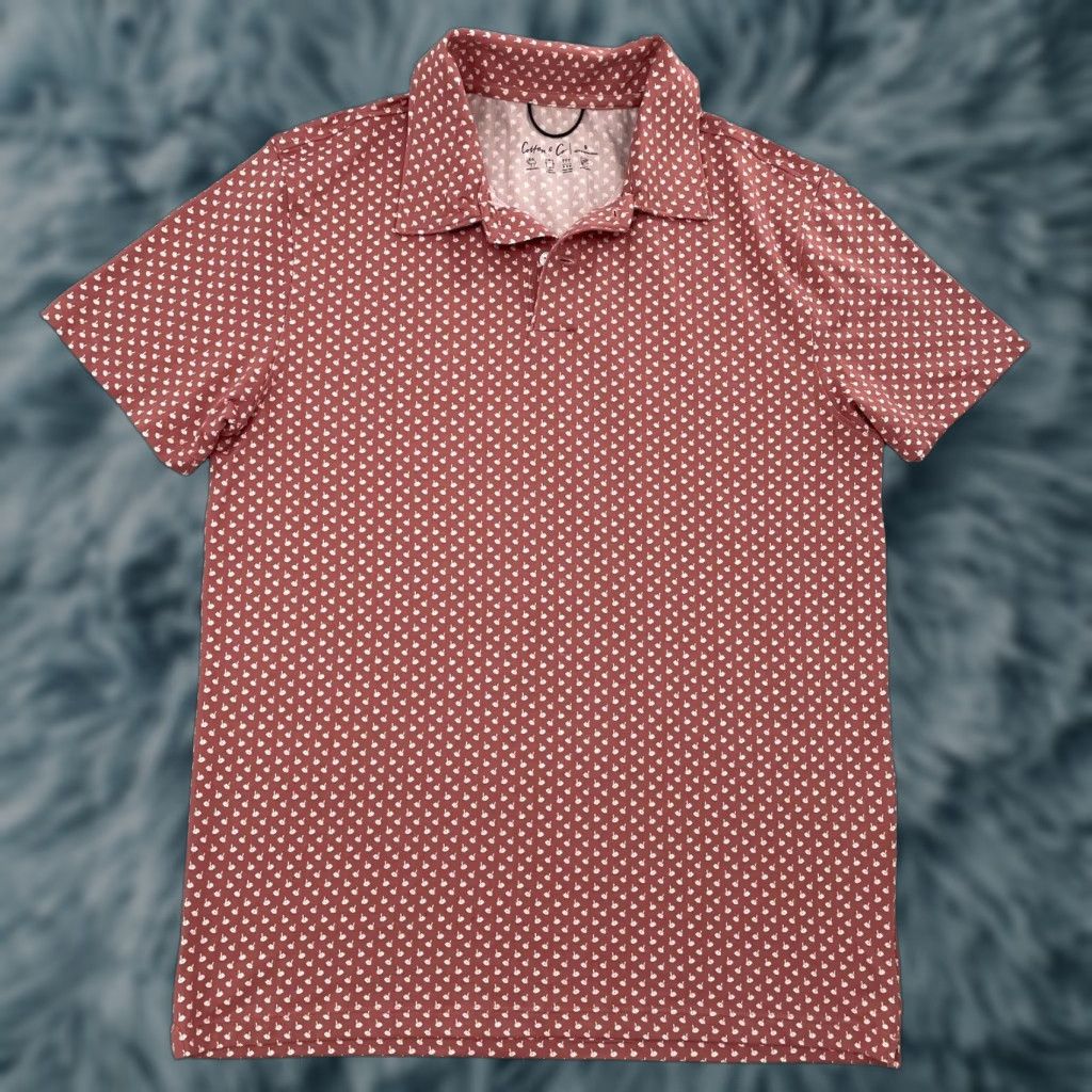 CO Cotton and Co Polo Shirt Adult Small Pink Palm Tree Breathable Wicking Stretch S Geometric Linen? No. Size US S / EU 44-46 / 1 - 1 Thumbnail