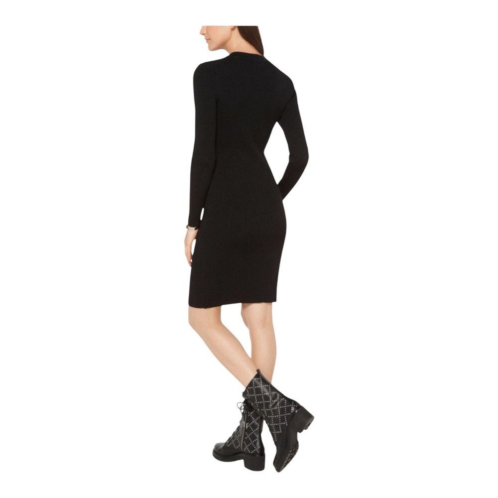 Michael Kors Michael Kors Ribbed Lace-Up Sweater Dress Black Gold NWT Size M / US 6-8 / IT 42-44 - 3 Thumbnail