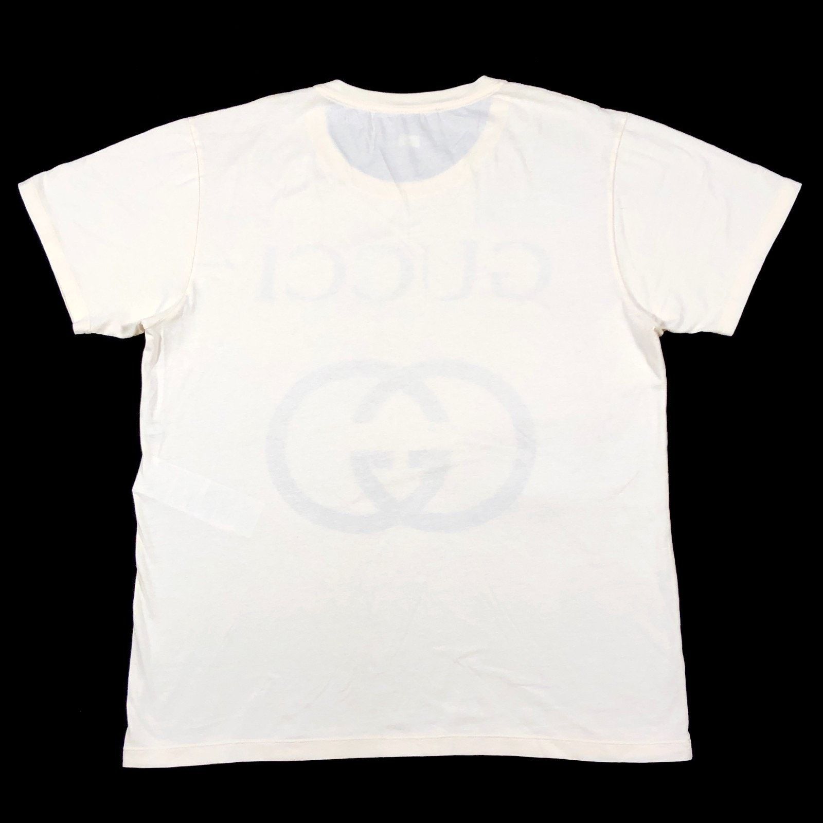 Gucci Gucci Interlocking GG Big Logo Cream Tee T Shirt Medium M Size US M / EU 48-50 / 2 - 7 Thumbnail