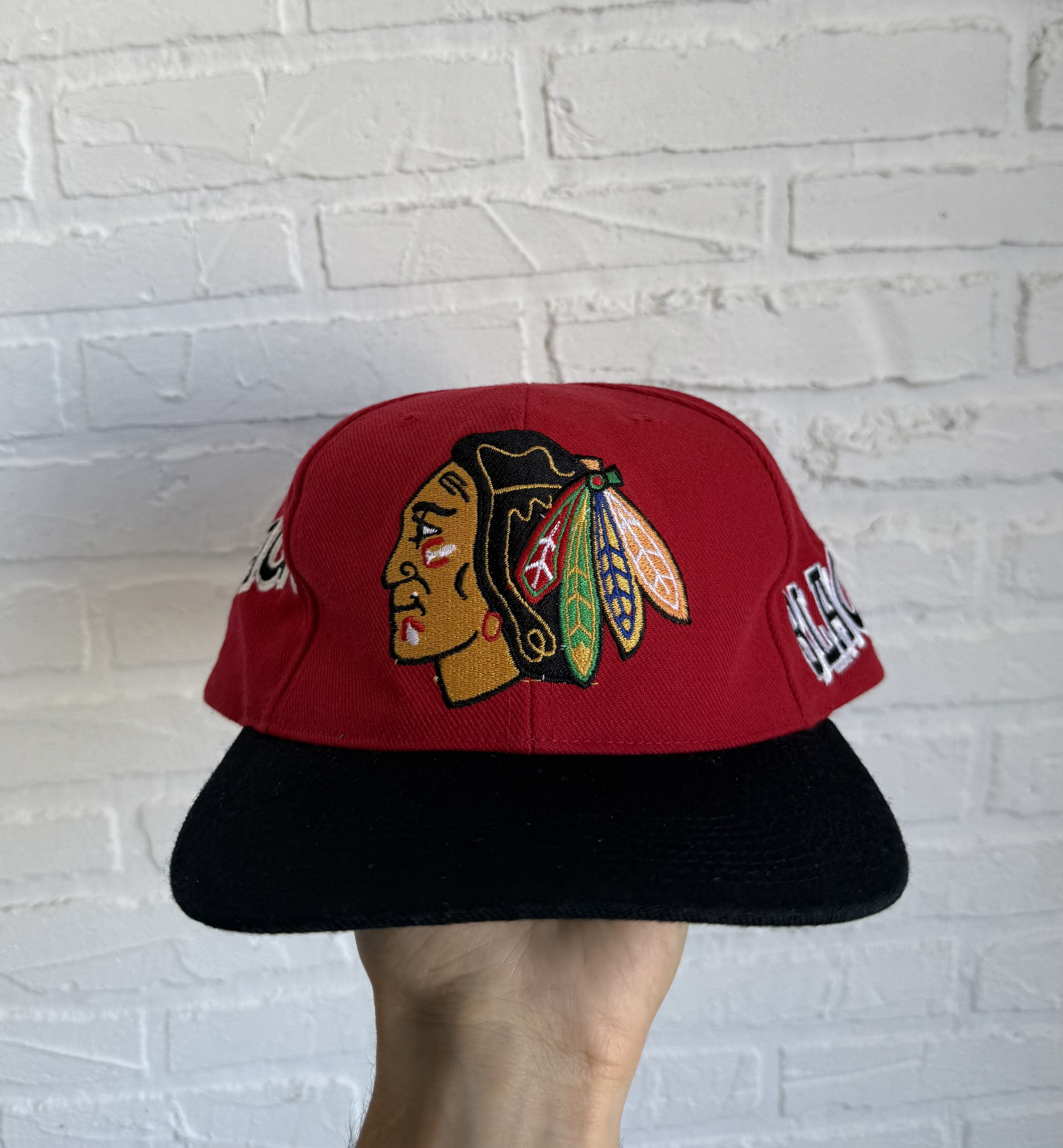 NFL Vintage 90s Chicago Blackhawks Nfl cap Size ONE SIZE - 1 Thumbnail