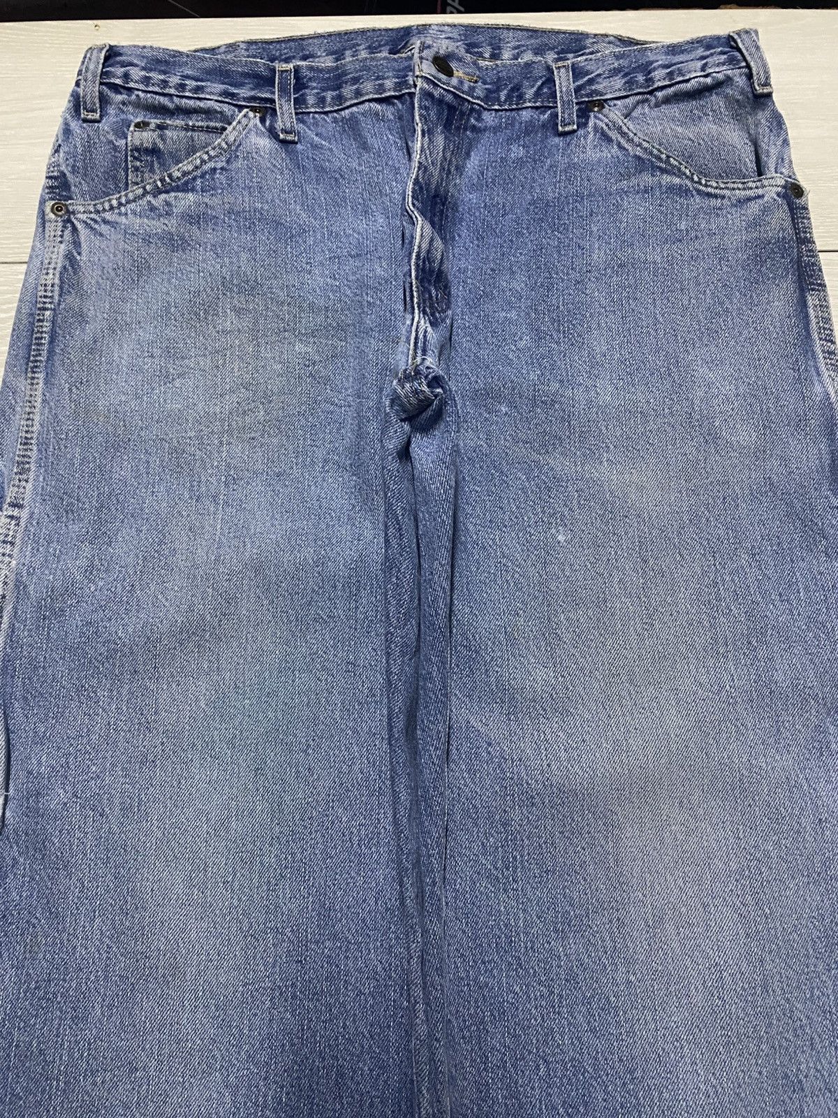 Dickies Vintage Dickies Carpenter Light Wash Baggy Jeans Size US 35 - 4 Thumbnail