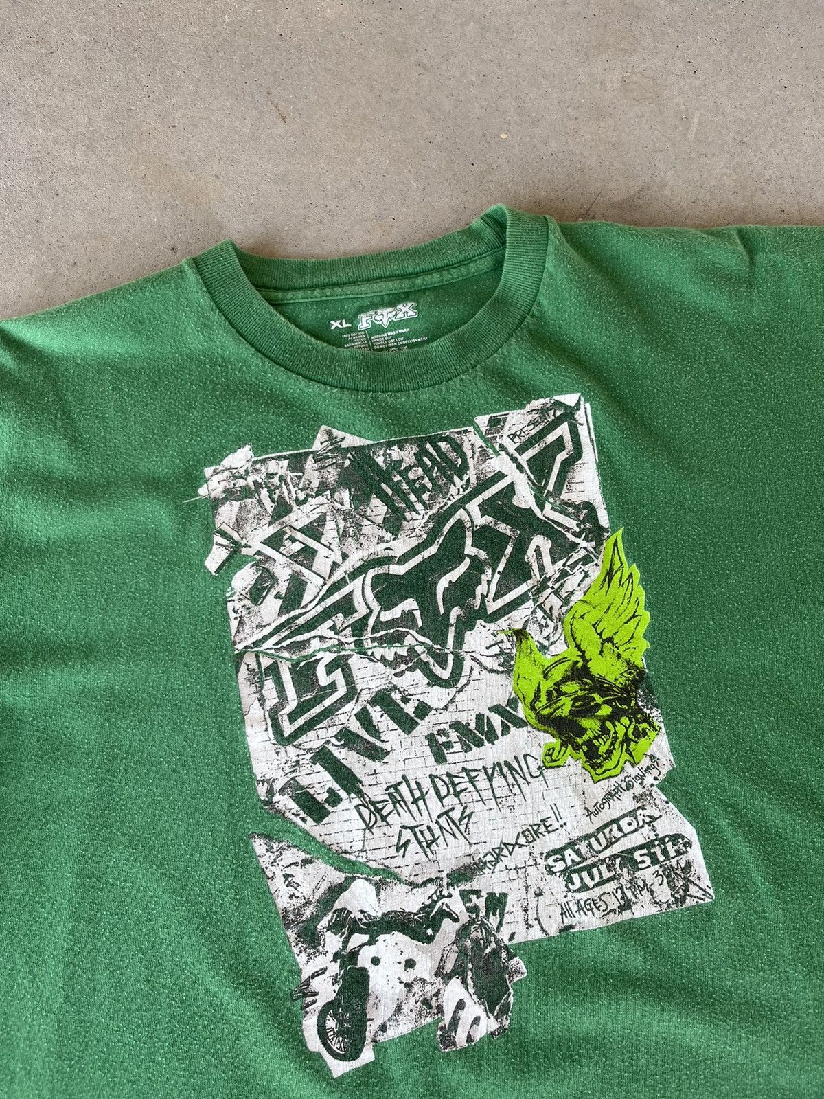 Vintage Vintage y2k Fox Racing Motocross T-Shirt Size US L / EU 52-54 / 3 - 3 Thumbnail