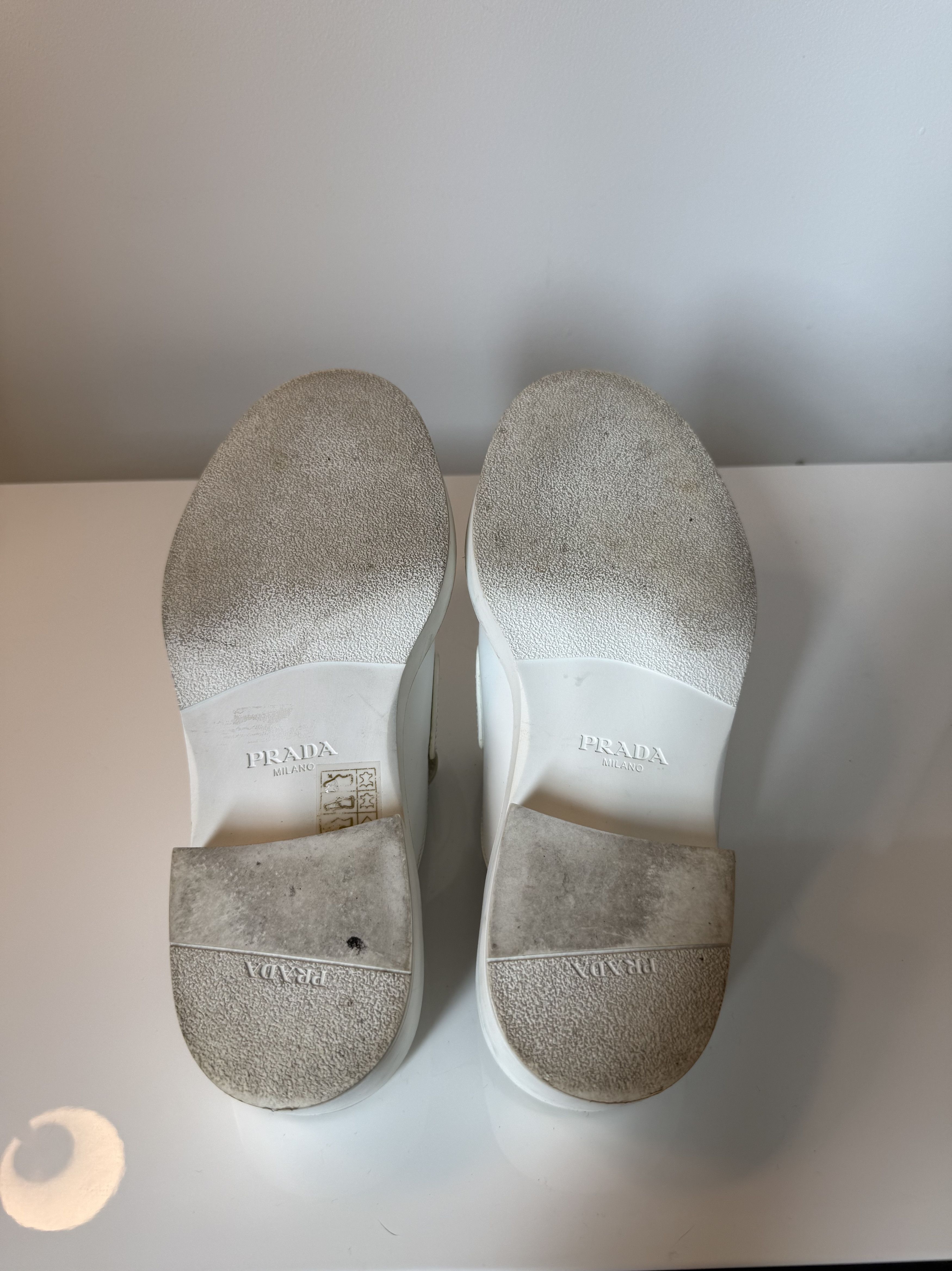 Prada Prada White Mules Size US 7.5 / IT 37.5 - 5 Thumbnail