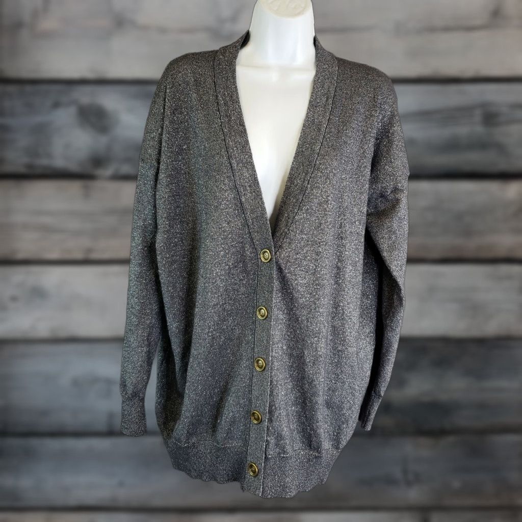 Vintage UMGEE Cardigan Shirt Womens S/M Gray Button-Front Long Sleeve Cotton Blend KnIT Solid 65% cotton 35% polyester Womens Size S / US 4 / IT 40 - 1 Thumbnail