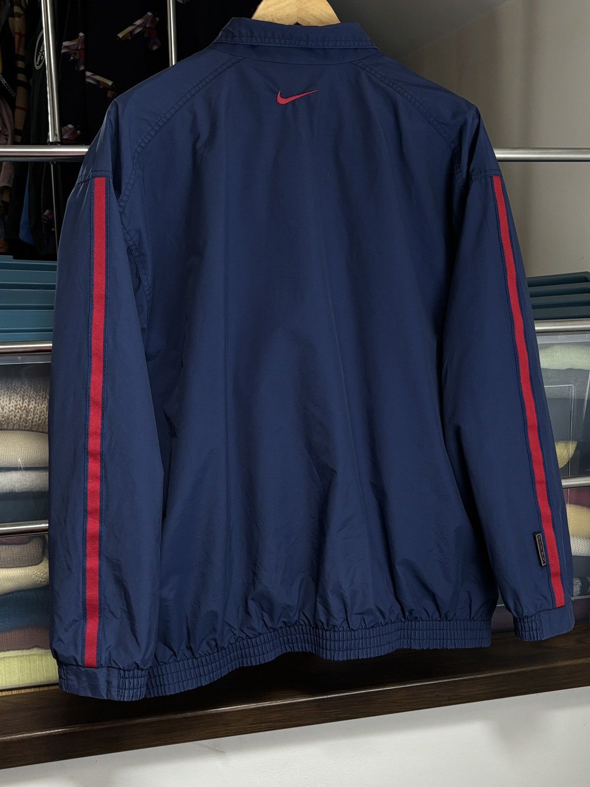 Nike × Vintage Vintage Nike Zip Track Jacket Swoosh Size US L / EU 52-54 / 3 - 8 Thumbnail