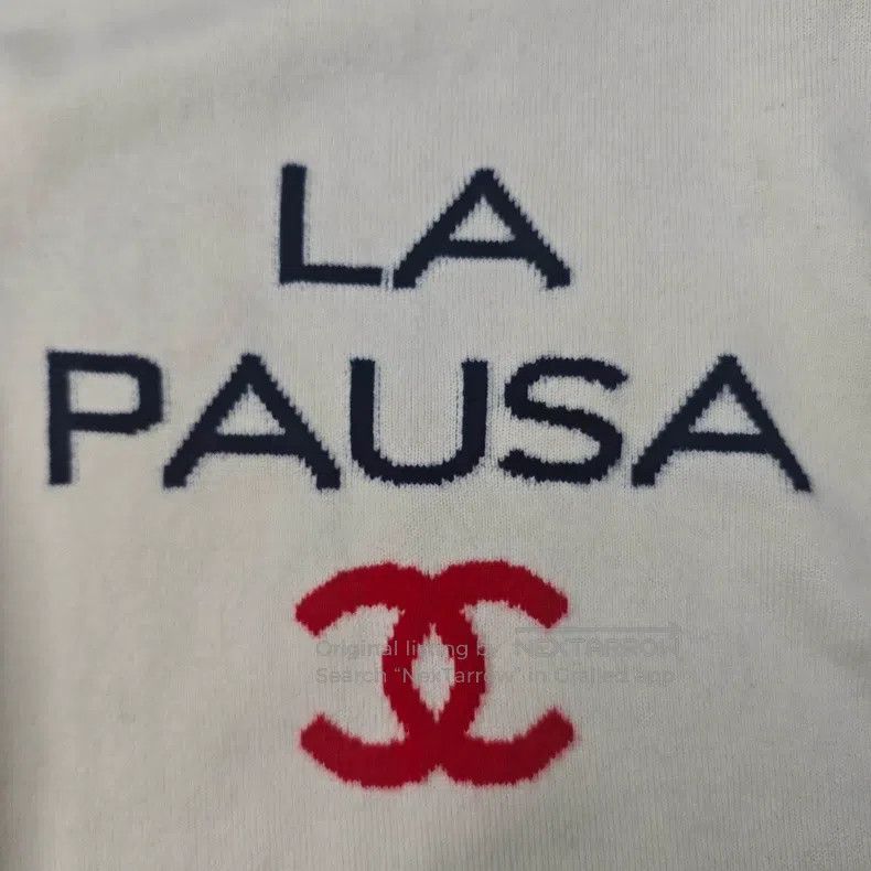 Chanel Chanel Beige classic logo cashmere sweater Size M / US 6-8 / IT 42-44 - 9 Thumbnail
