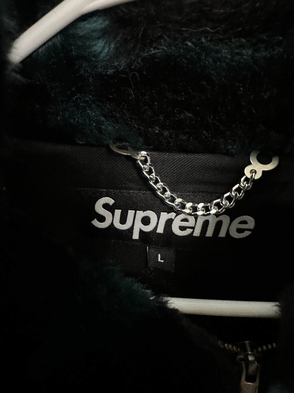 Supreme Supreme Faux Fur Repeater Bomber Dark Teal SS18 Size US L / EU 52-54 / 3 - 7 Thumbnail