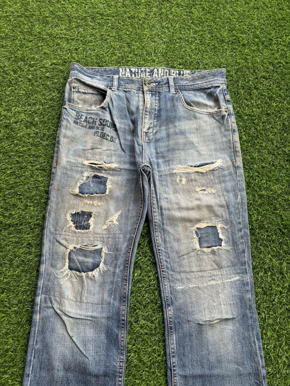 Hysteric Glamour Distressed Denim Beach Sound Jeans Size US 33 - 4 Thumbnail