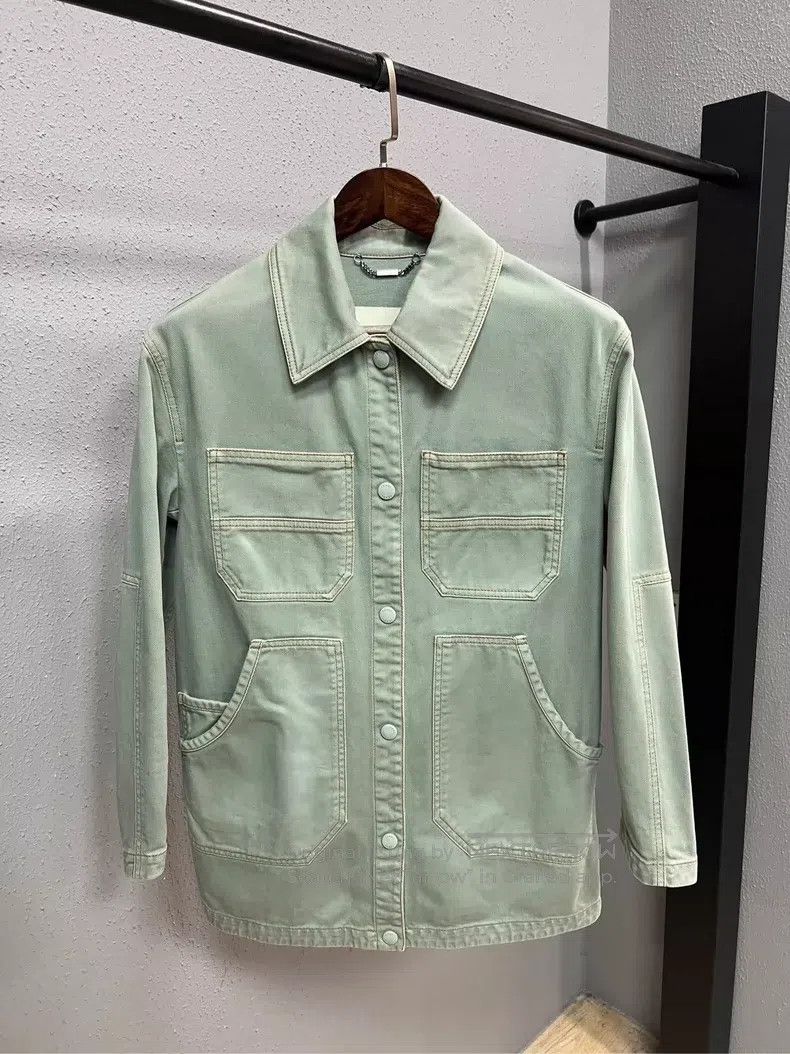 Fendi Fendi Distressed leather patch denim jacket Size 4XL / US 24-26 - 1 Thumbnail