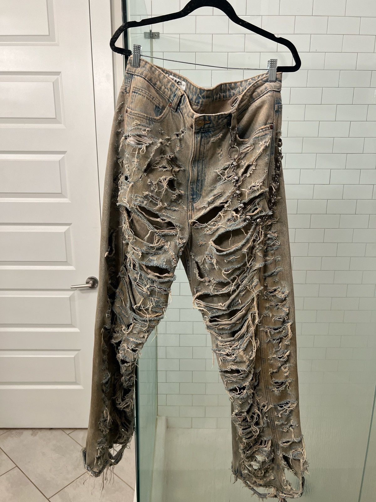 Other 1/1 DIRE NEED STUDIO OIL RIP DENIM Size US 32 / EU 48 - 1 Thumbnail