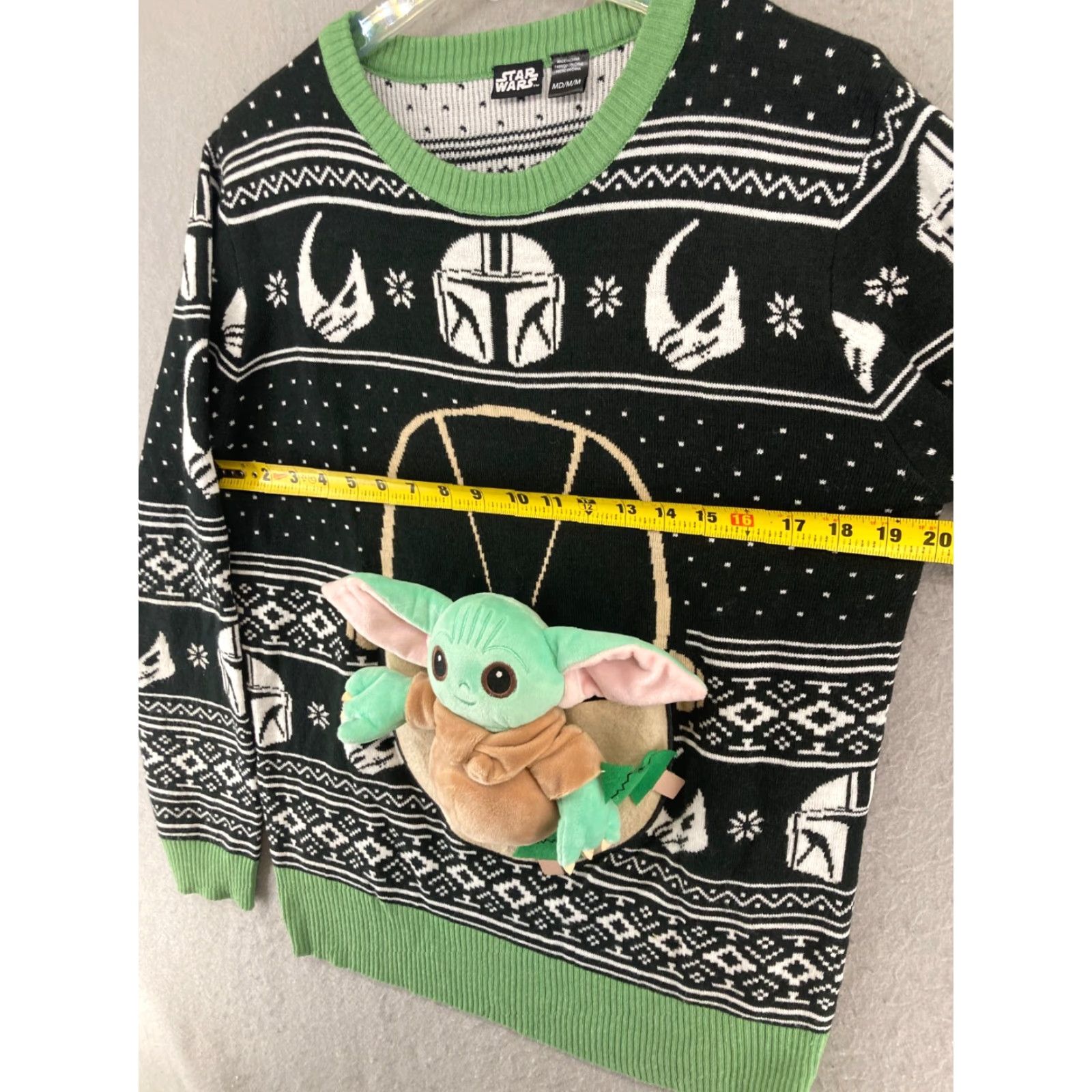 Star Wars Star Wars Mens Ugly Christmas Sweater Medium Grogu Mandelorian Size US M / EU 48-50 / 2 - 2 Thumbnail