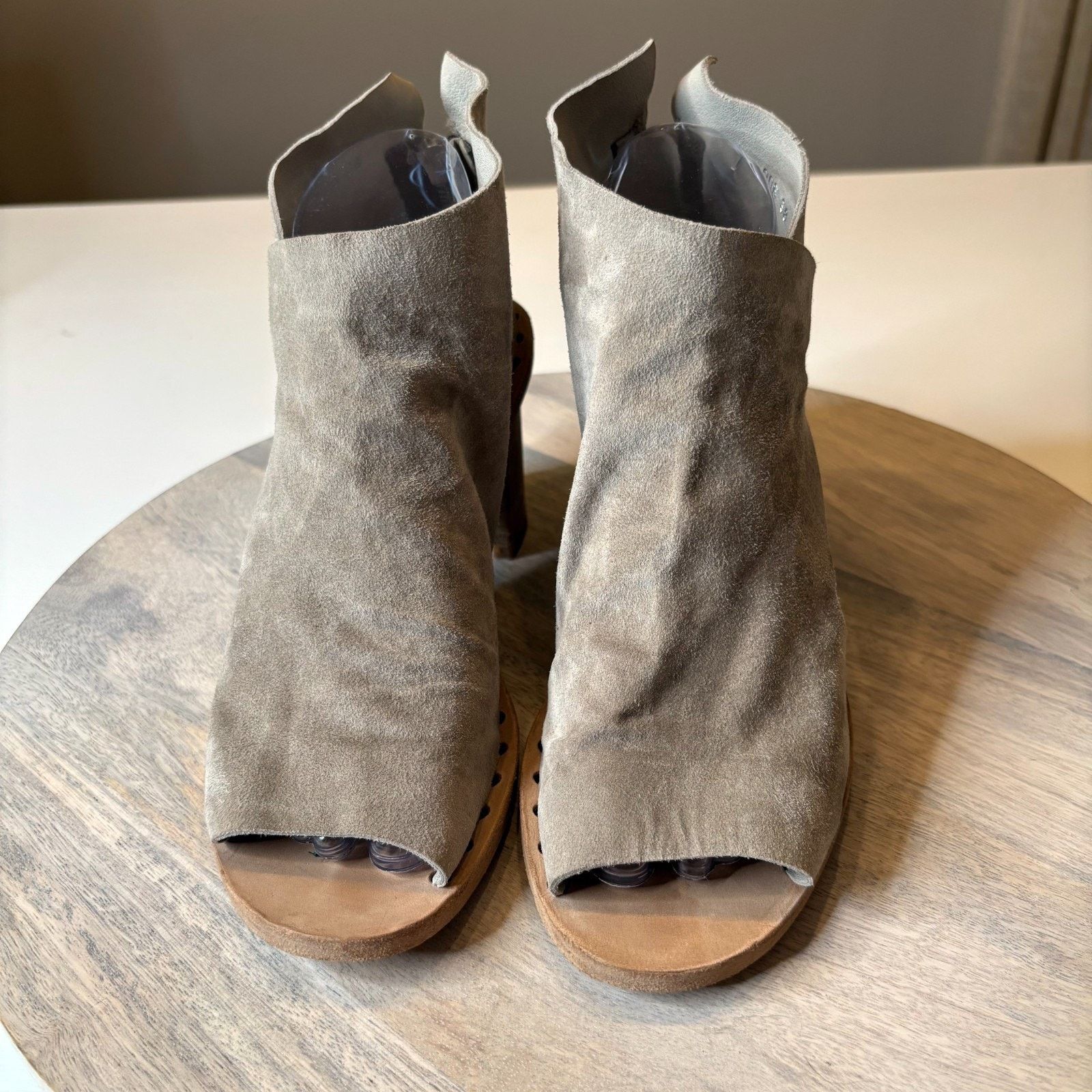 Officine Creative Officine Creative Suede Peep-Toe Ankle Bootie EU 38 US 8 Size US 8 / IT 38 - 4 Thumbnail