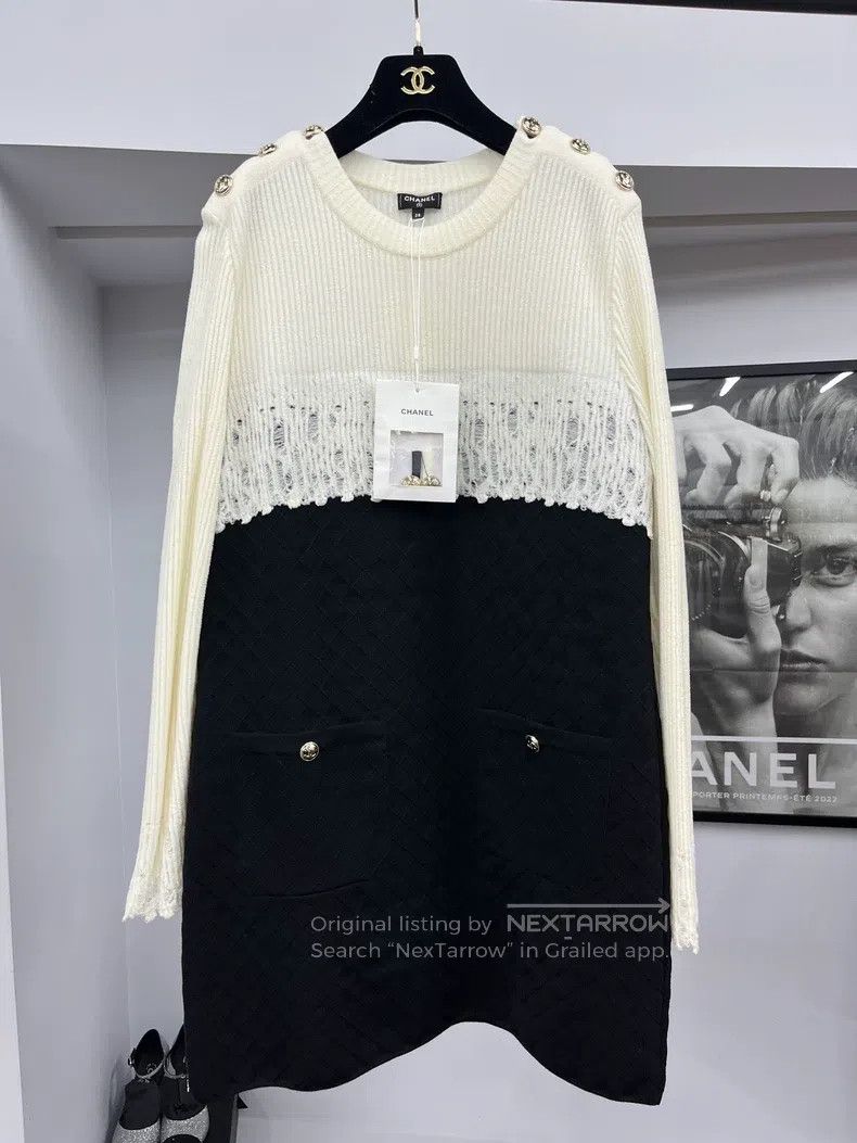 Chanel Chanel Equestrian series black and white stitching gold-bu Size XS / US 0-2 / IT 36-38 - 1 Thumbnail