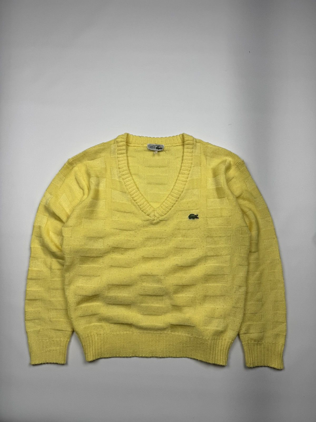 Lacoste Vintage 90s Lacoste V-neck Woman's Sweater Size L / US 10 / IT 46 - 1 Thumbnail