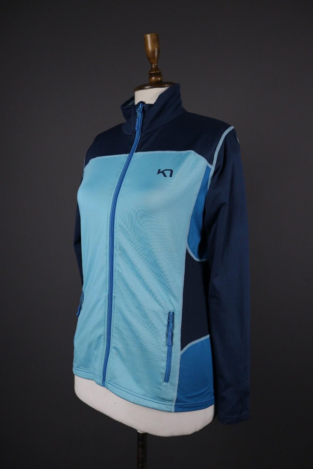 Designer Kari Traa Blue Full Zip Activewear Track Jacket Size L Size L / US 10 / IT 46 - 7 Thumbnail