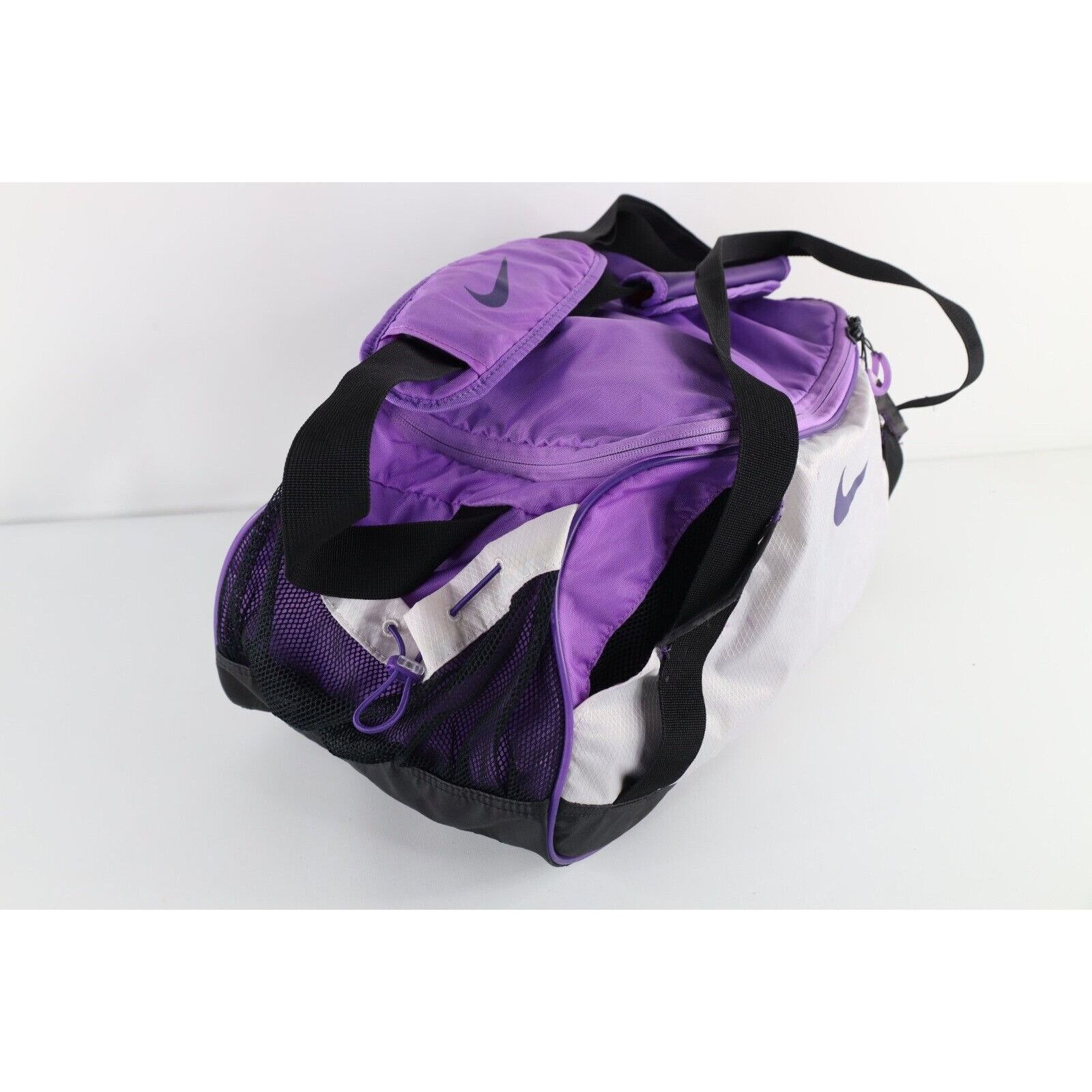 Nike × Vintage Vintage Nike Big Swoosh Logo Distressed Handled Duffel Bag Size ONE SIZE - 4 Thumbnail