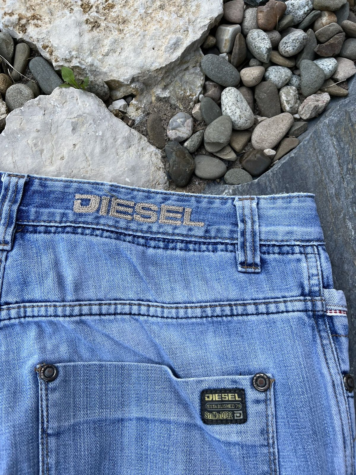 Diesel × Vintage Vintage Diesel freedom y2k baggy distressed thrashed jeans Size US 34 / EU 50 - 21 Thumbnail