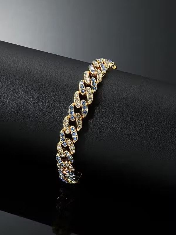 Japanese Brand × Vintage New Rhinestone Gold Design Bracelet Size ONE SIZE - 4 Thumbnail