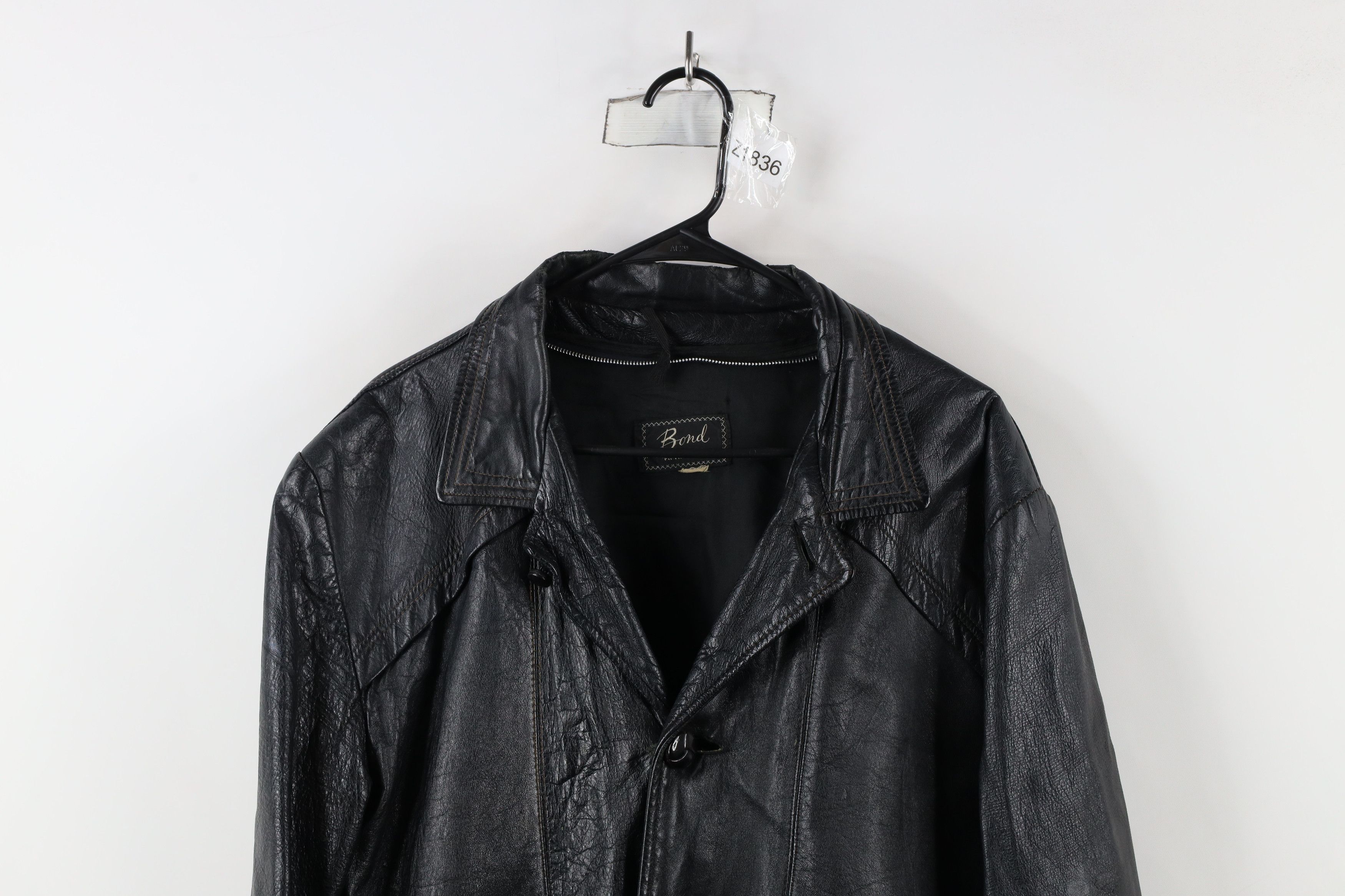 Vintage Vintage 60s 70s Streetwear Leather Button Shirt Jacket USA Size US XL / EU 56 / 4 - 2 Thumbnail
