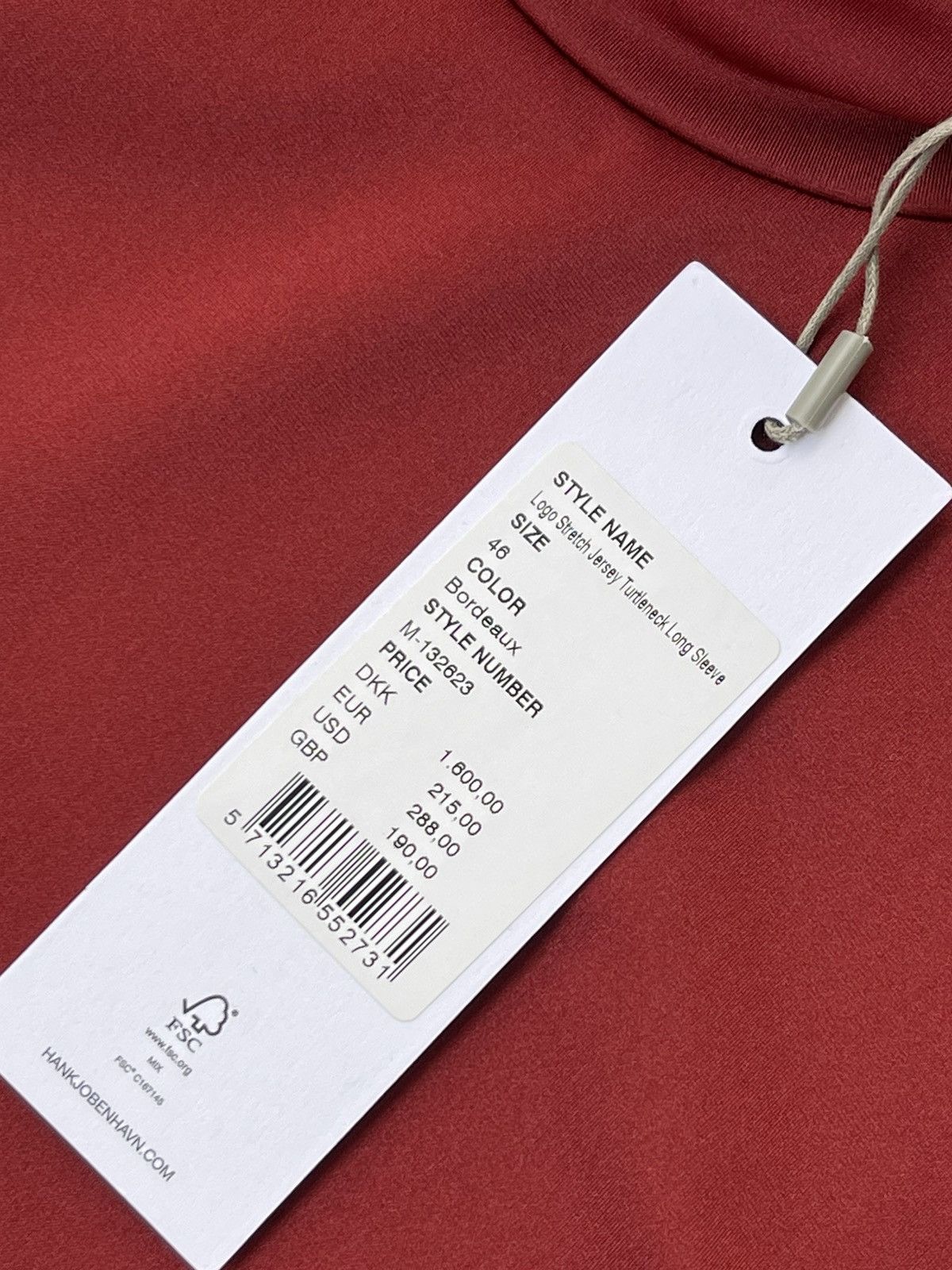 Han Kjobenhavn !DS! SS23 Han Kjobenhavn Logo Stretch Jersey Red Turtleneck Size US S / EU 44-46 / 1 - 23 Thumbnail
