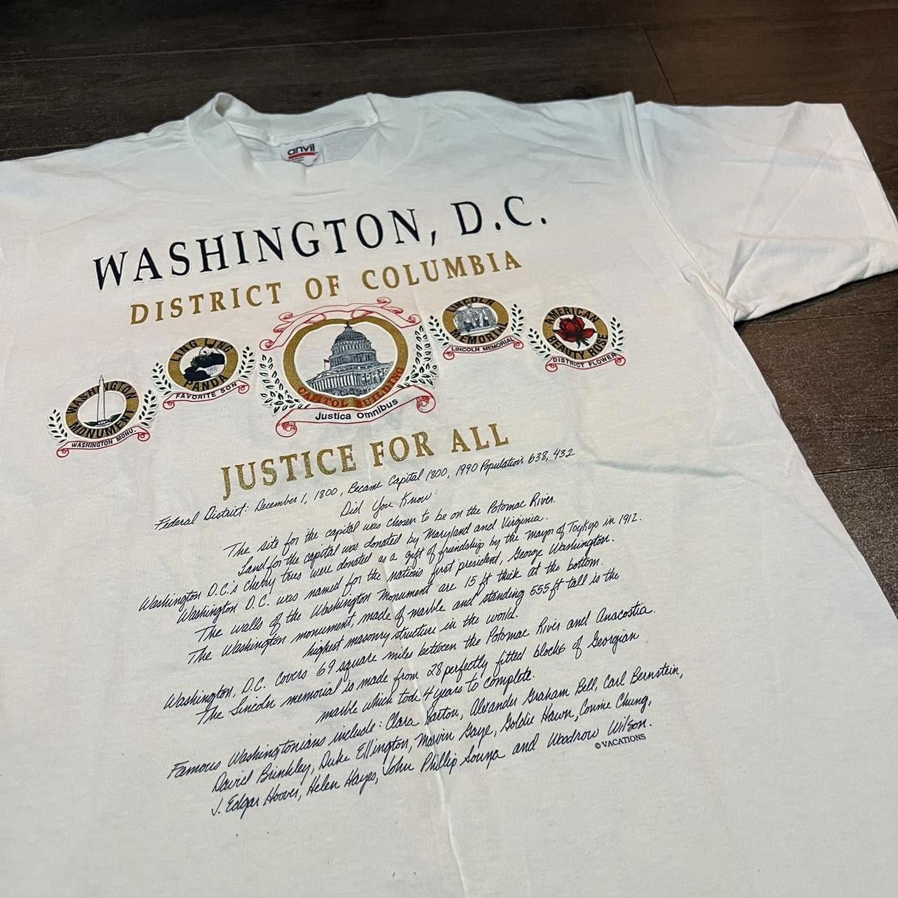 Designer Vintage Washington DC T Shirt 90s Large Size US L / EU 52-54 / 3 - 3 Thumbnail